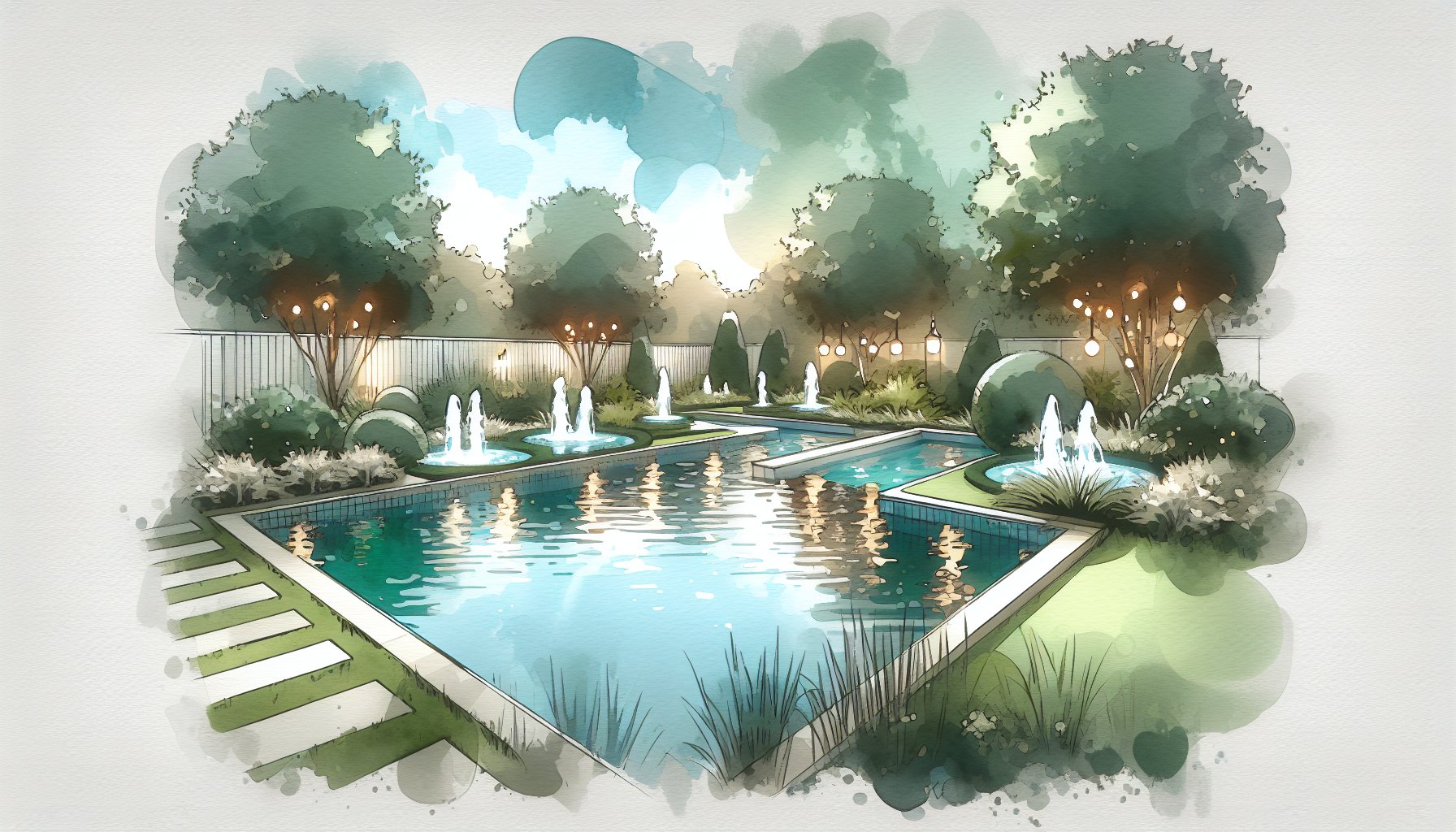 DIY inground pool landscaping ideas for a backyard oasis, featuring eco-friendly designs, water features, and outdoor lighting.