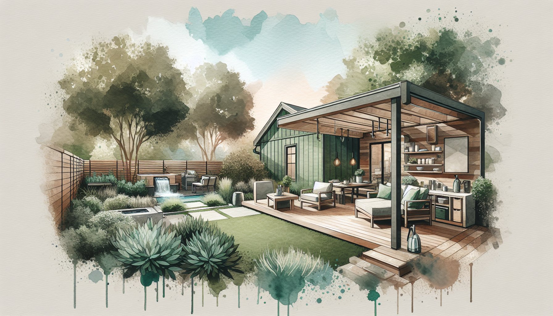 Top 10 outdoor living trends for 2025 featuring biophilic design, tech-savvy spaces, and eco-chic multifunctional areas.