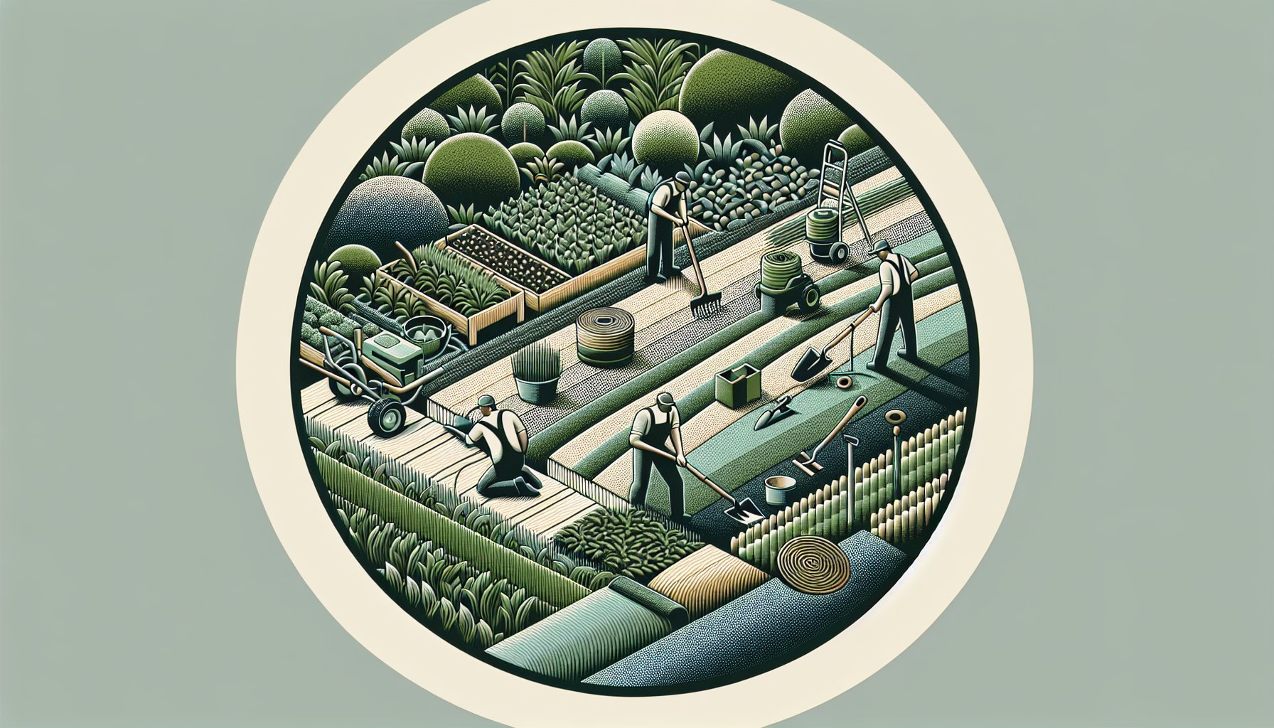 Step-by-step guide on using landscape fabric for effective weed control in sustainable gardening and garden preparation.