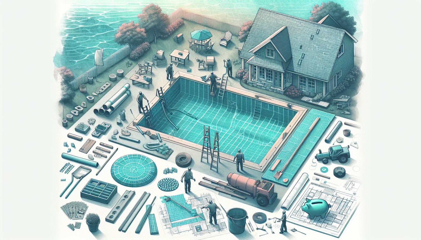 12 budget-friendly tips for pool construction using sustainable materials, DIY building, and financing options for 2025.