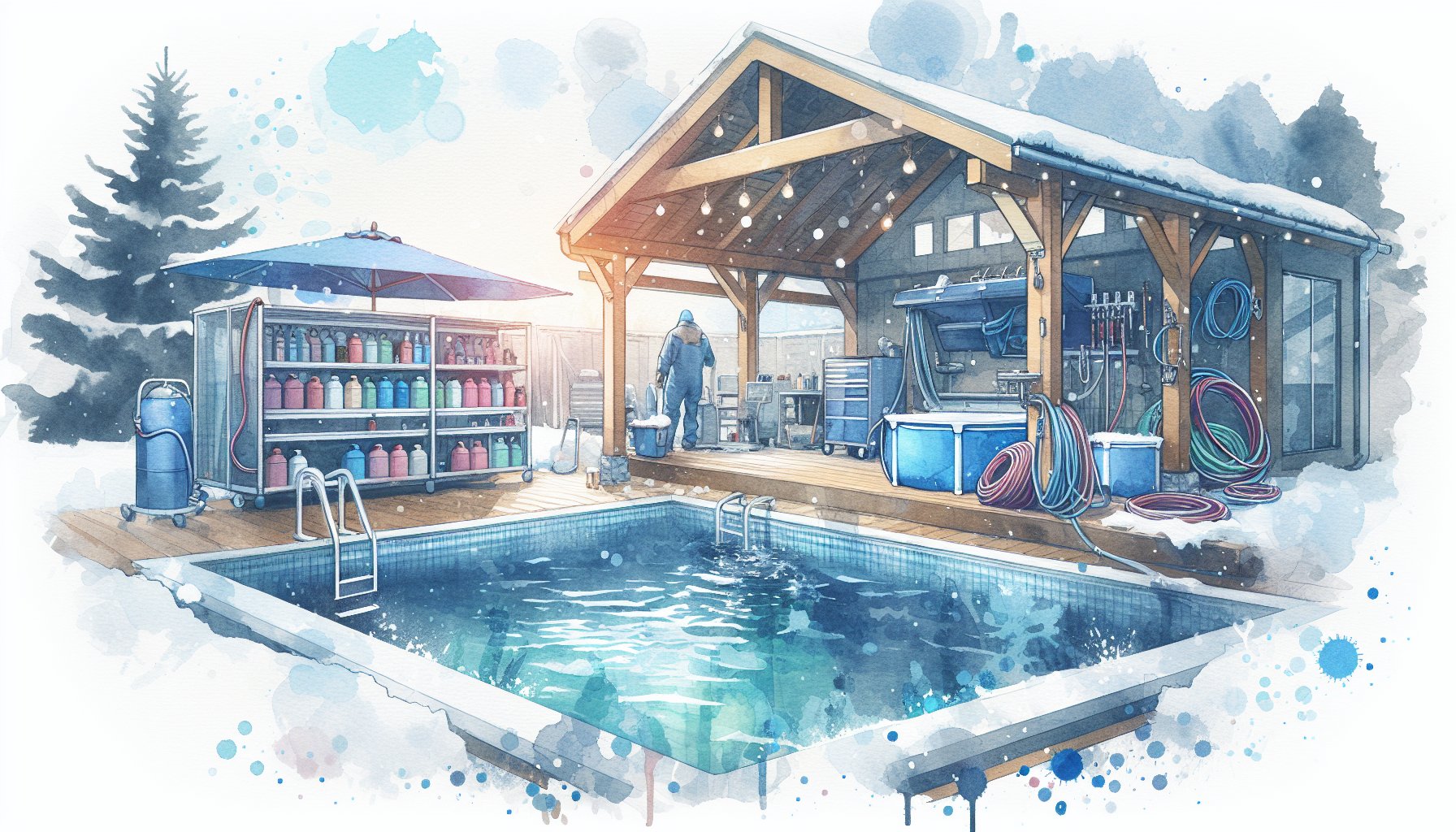 10 tips to winterize your inground pool, focusing on maintenance, chemistry balance, and protecting equipment.