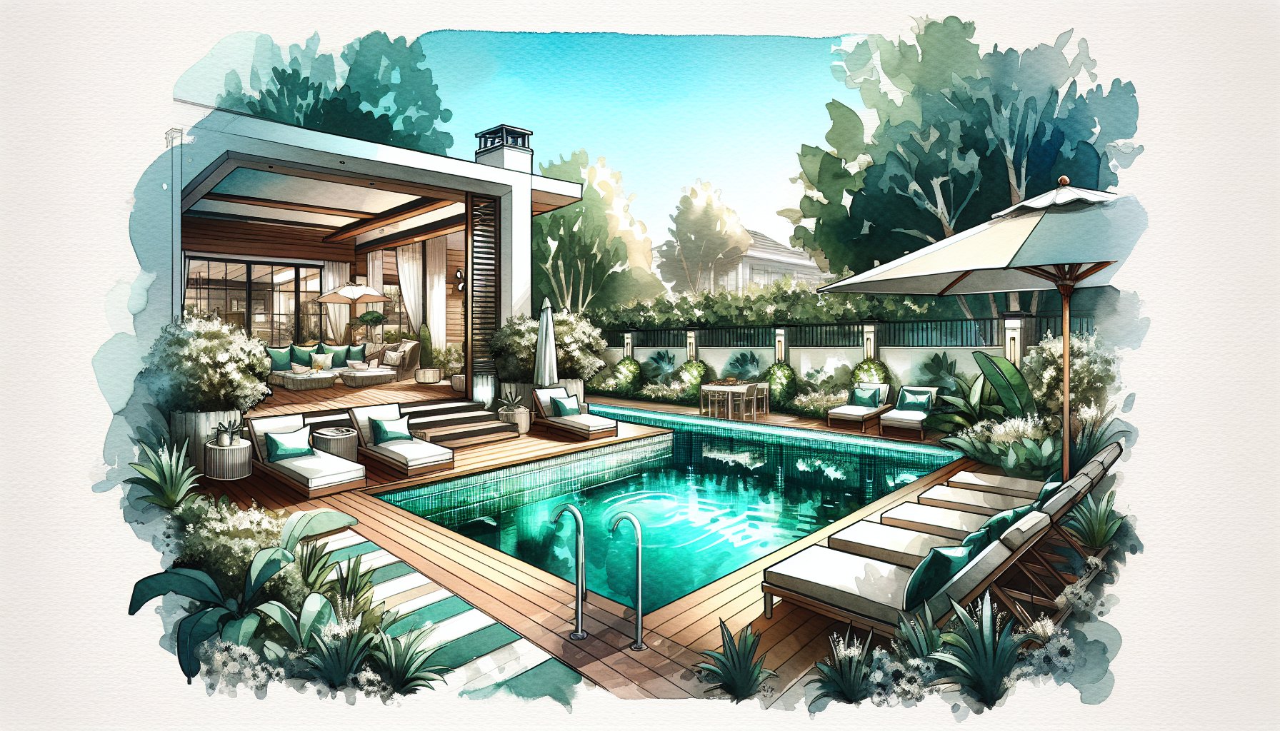 Luxury pool accessories featuring smart technology and eco-friendly materials for a stunning backyard transformation in 2025.