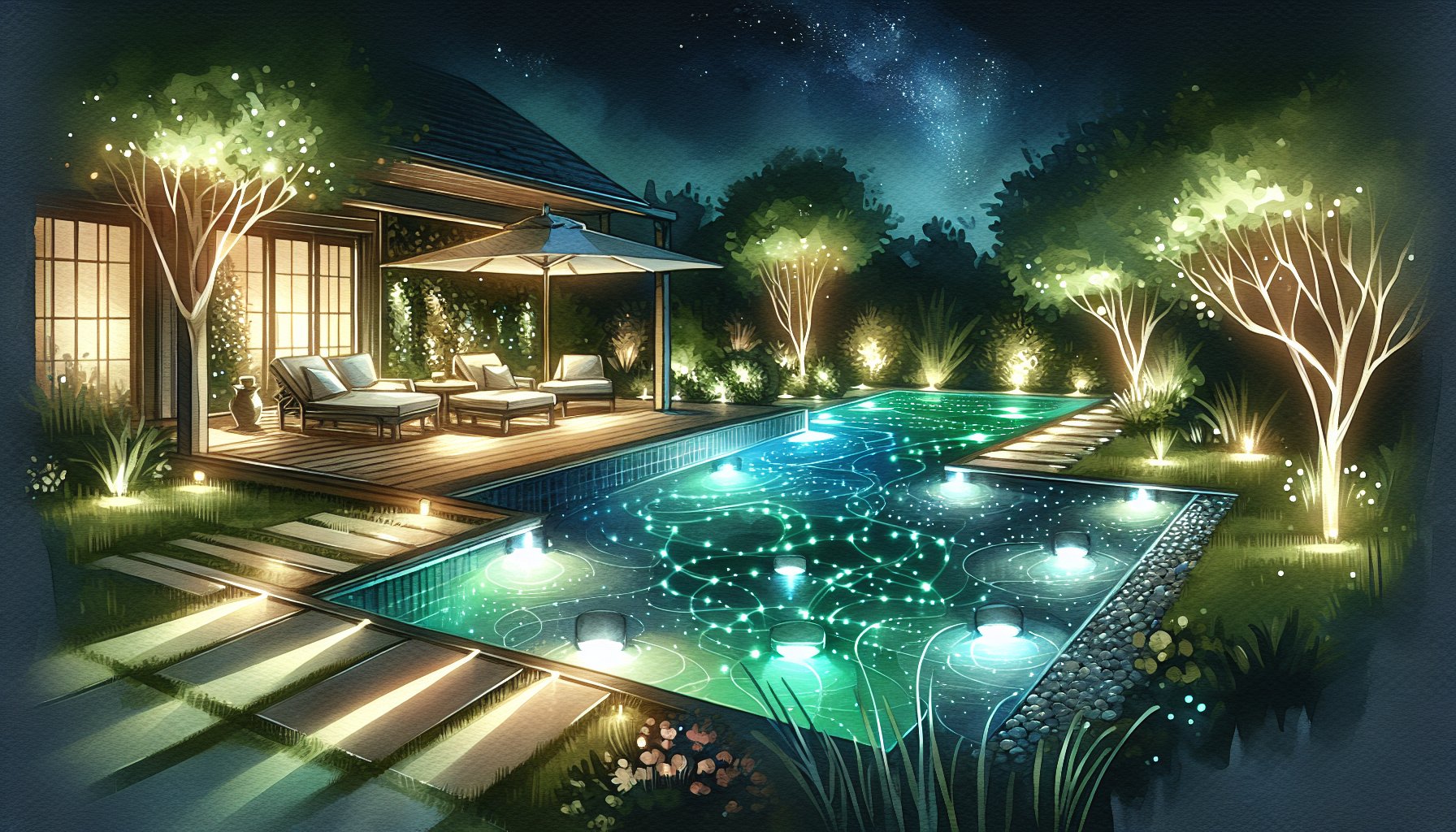 LED pool lighting enhances your backyard oasis with energy efficiency, nighttime safety, and customizable ambiance.