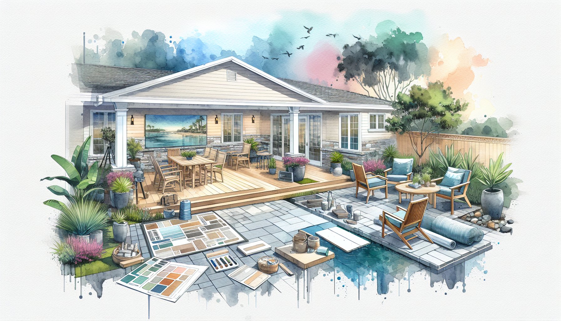 Step-by-step guide for DIY patio installation, focusing on material selection to prevent shifting or damage over time.