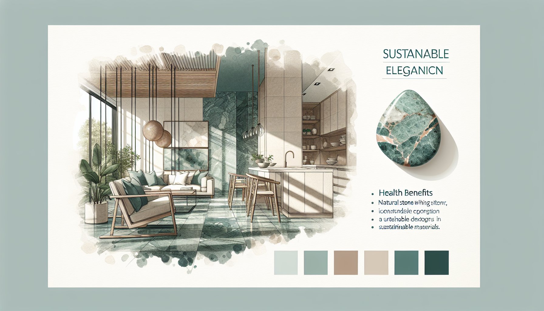 Top 10 benefits of natural stone in interior design: sustainability, timeless elegance, versatility, and health advantages.