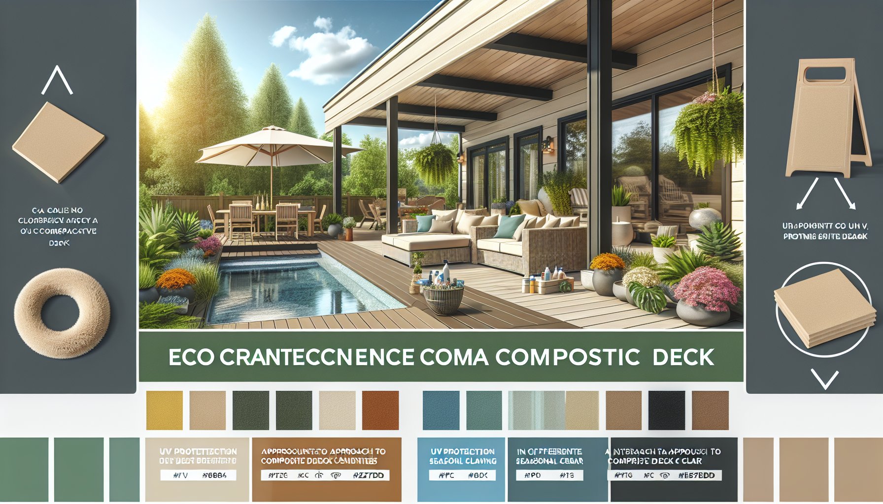 Guide to maintaining composite decking with eco-friendly methods, UV protection, and seasonal cleaning techniques.