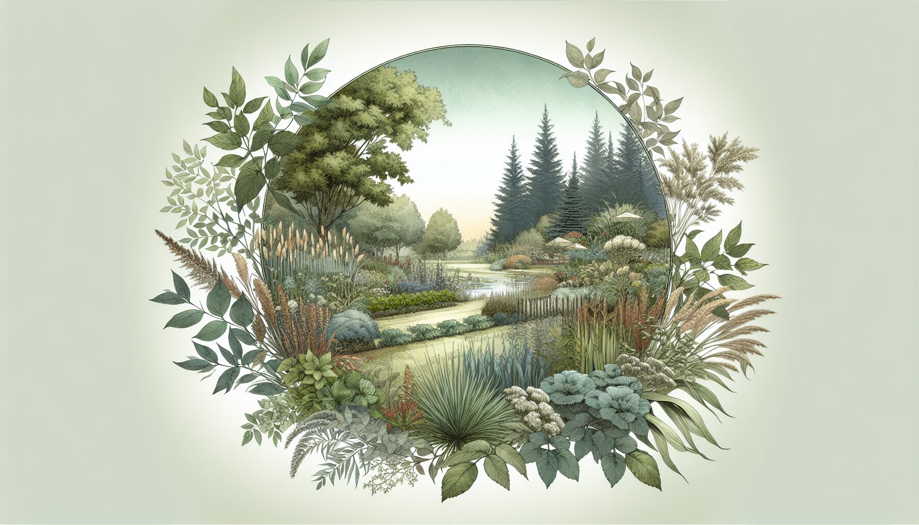 Eco-friendly landscaping featuring native plants to promote biodiversity and water conservation in sustainable gardening practices.