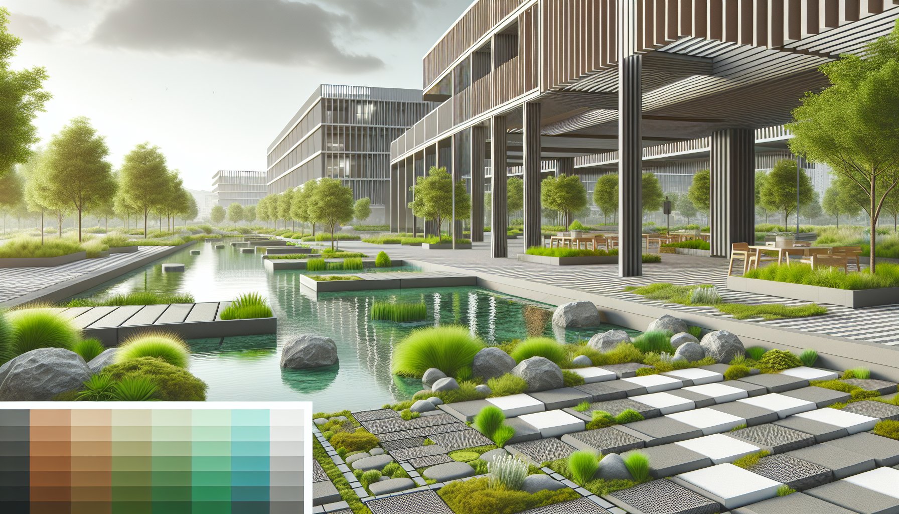 Eco-friendly pavers made from recycled materials for sustainable landscape design and effective stormwater management.