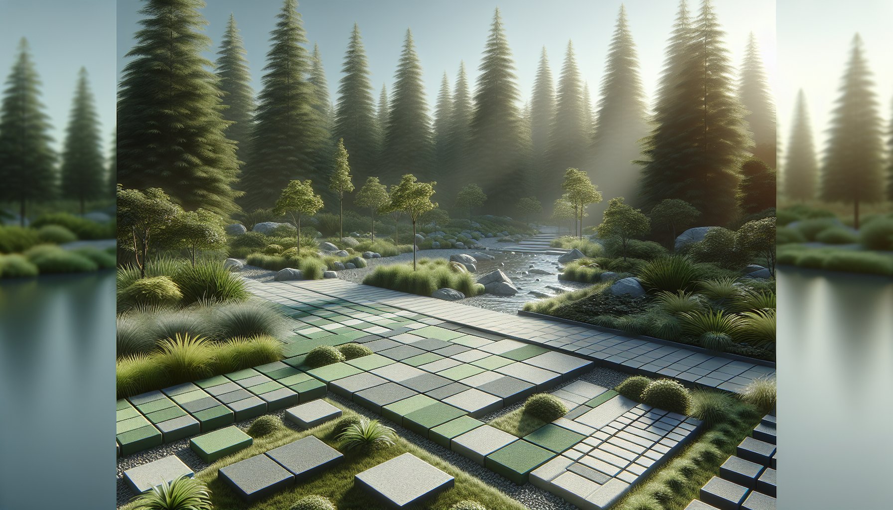 Eco-friendly pavers made from recycled materials for sustainable landscaping with reduced environmental impact and permeable options.