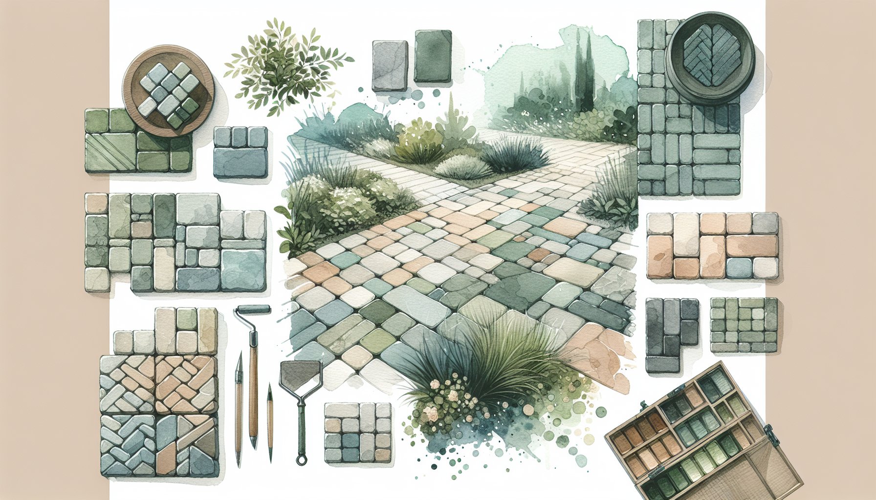 Different types of pavers for outdoor design: permeable, concrete, and natural stone options explained.