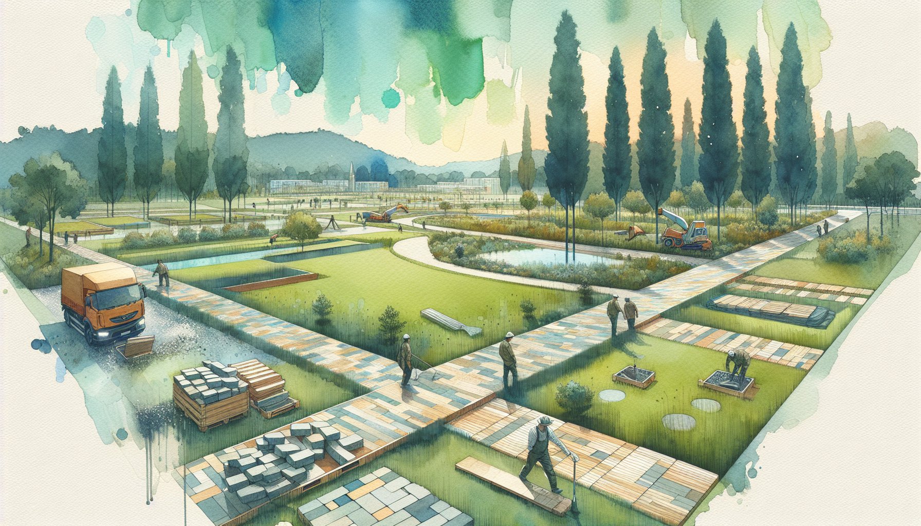 Pavers over grass installation guide addressing drainage, synthetic turf, and sustainable paving practices.