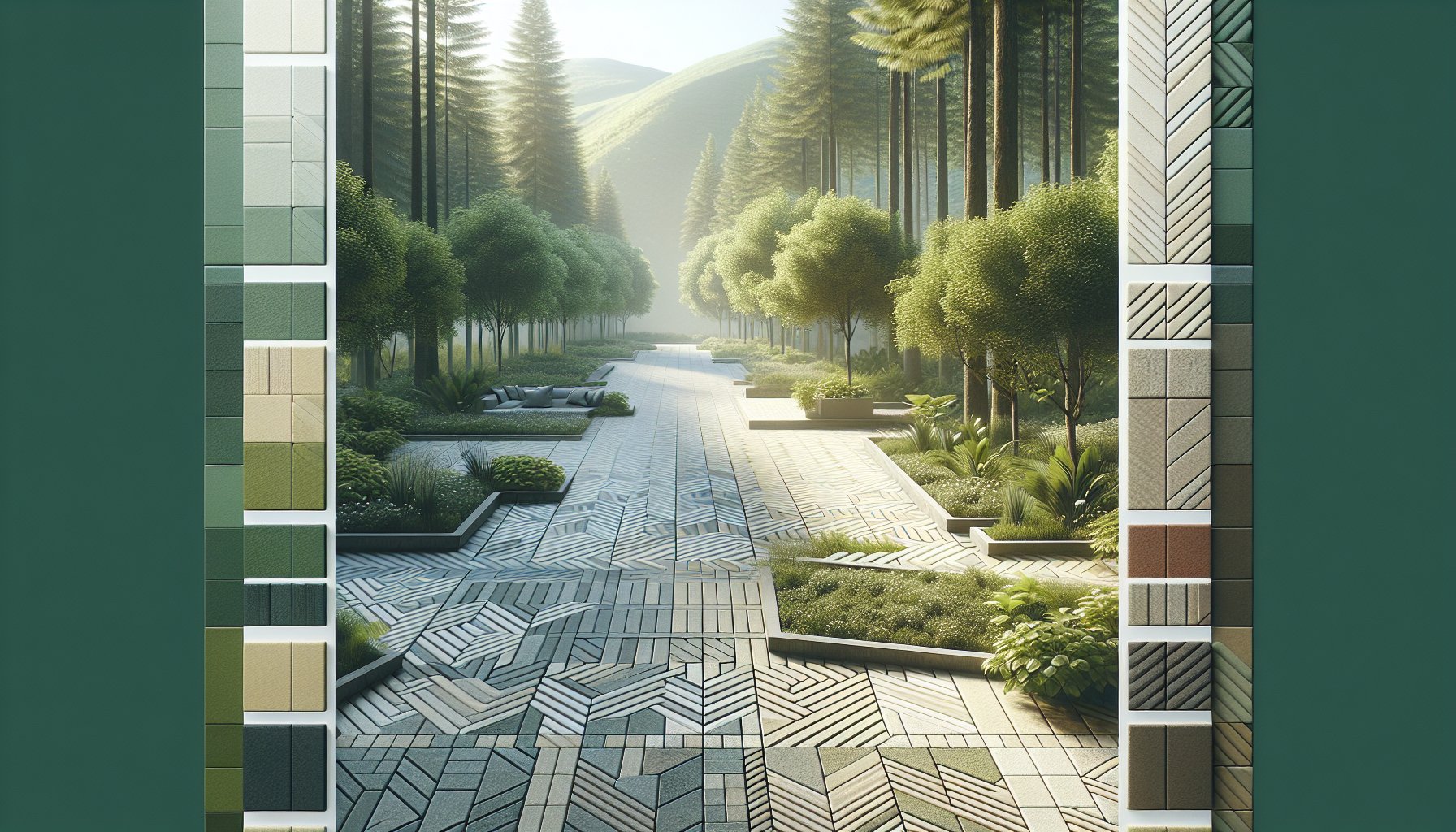 Inspiring paver patterns like herringbone and basket weave harmonize with outdoor elements for a cohesive design.