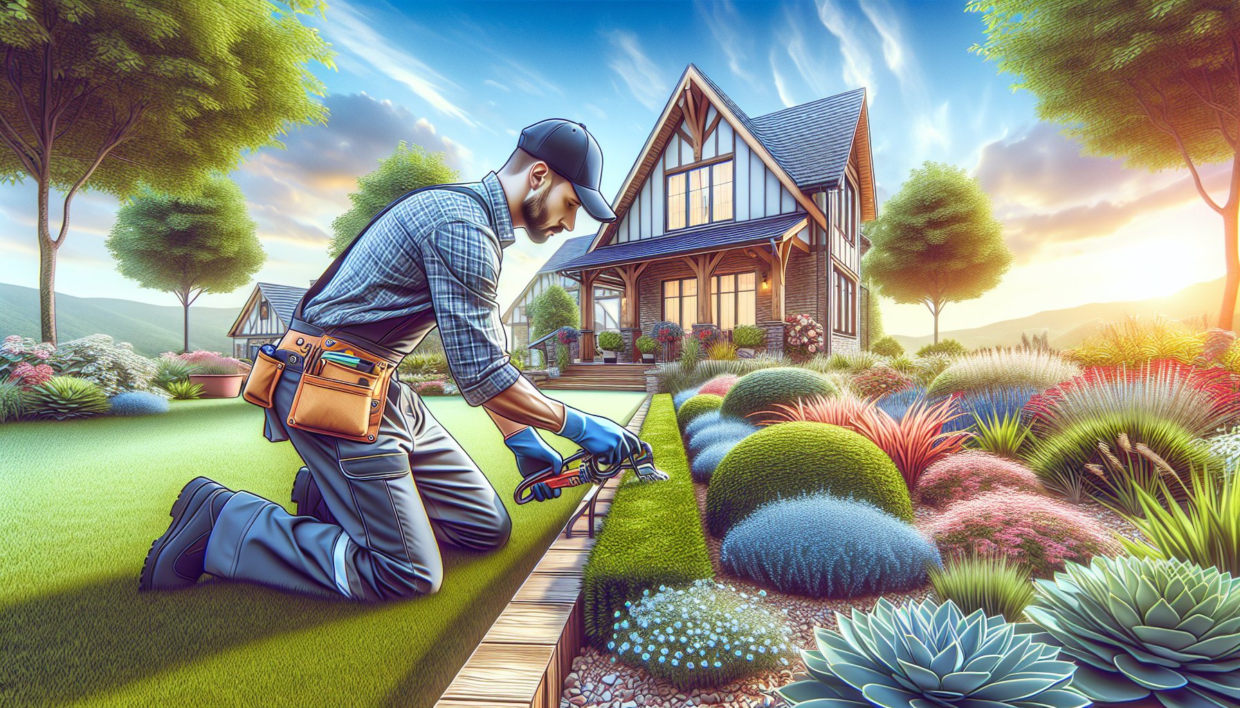 Benefits of hiring a professional landscaper for sustainable landscaping, enhanced curb appeal, and expert landscape design.