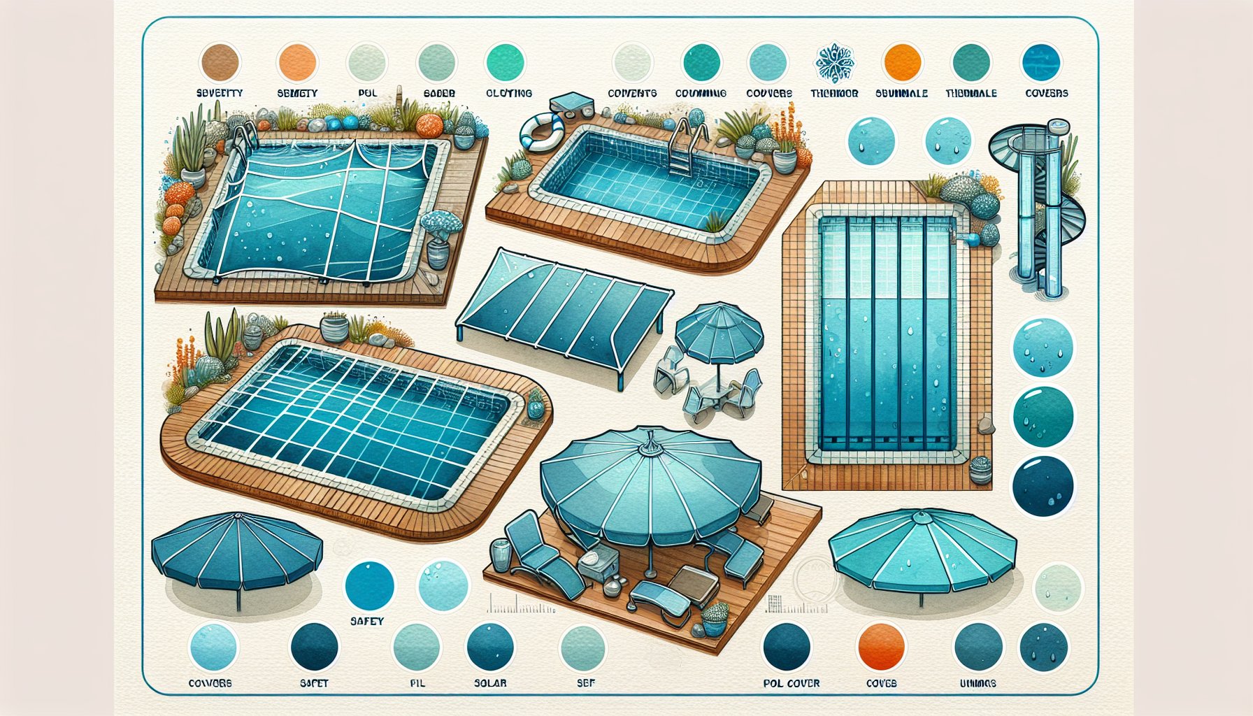Guide to selecting climate-specific pool covers: safety, solar, and thermal options for optimal protection and efficiency.