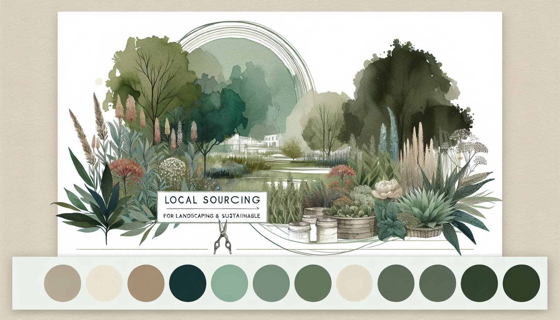 Local sourcing for landscaping promotes native plants, sustainable practices, artisan craftsmanship, and strengthens the community economy.
