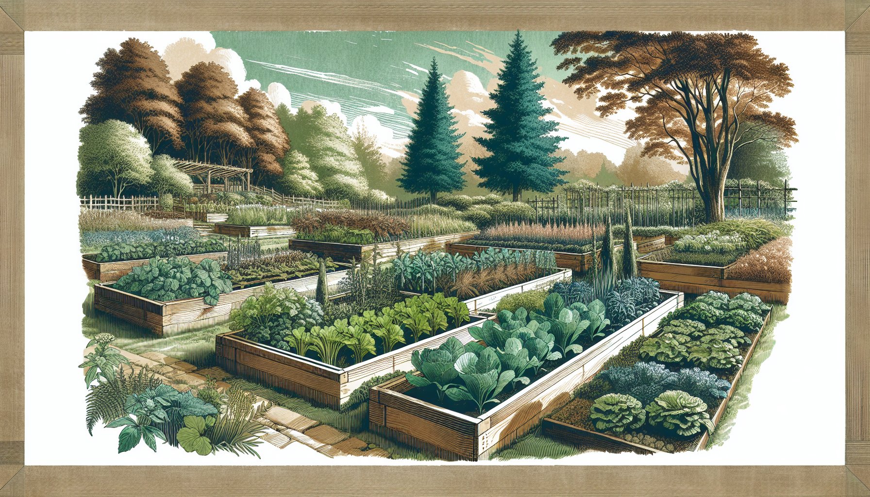 Step-by-step guide on using landscape timbers to create sustainable raised garden beds for organic gardening.