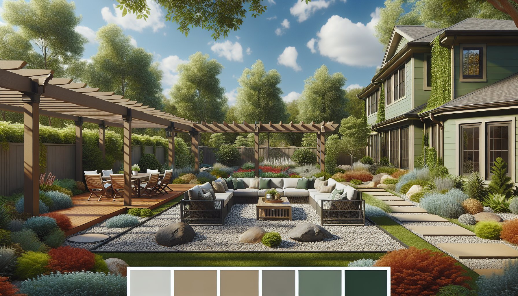 Landscape products like colored mulches and decorative stones enhance curb appeal and create inviting outdoor living spaces.