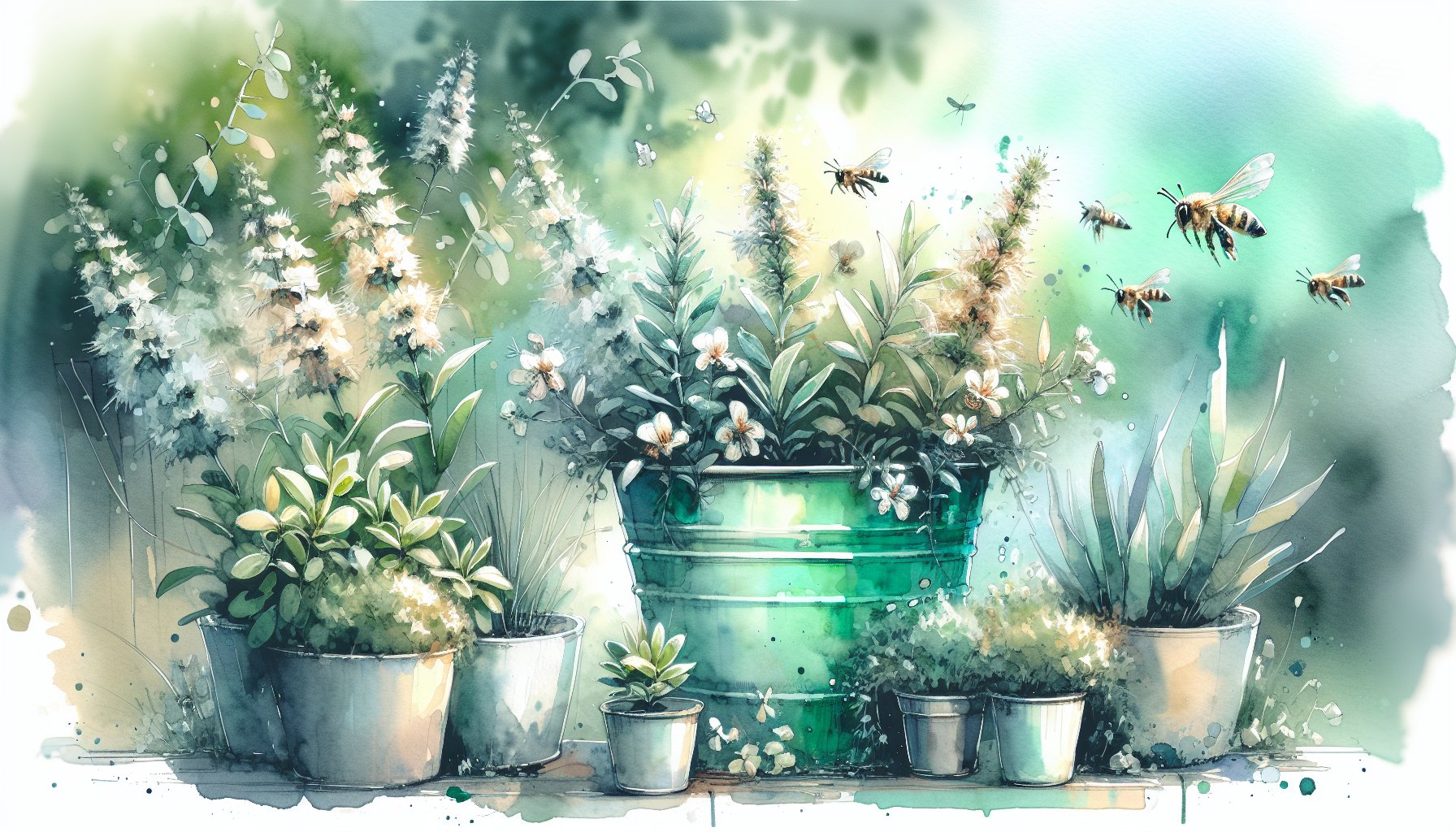 Native plants in container gardening promoting biodiversity and supporting pollinator habitats for ecological stewardship.