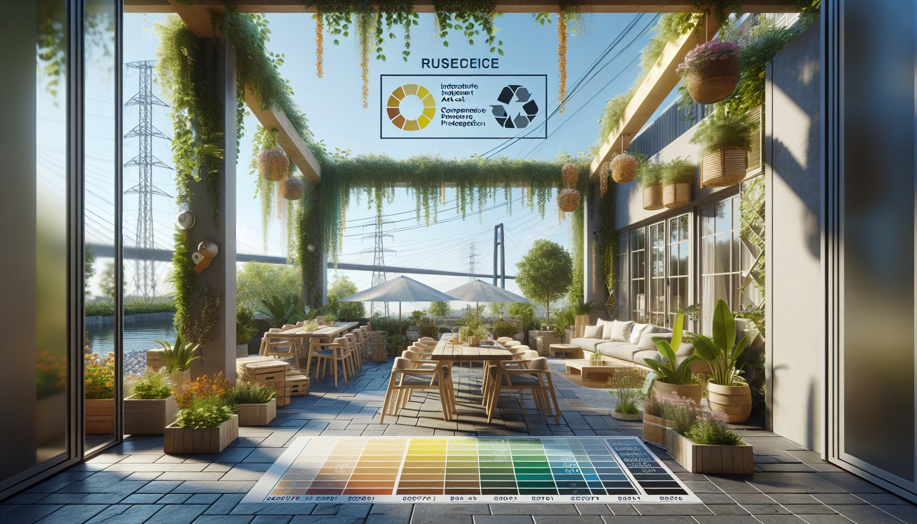 Eco-friendly patio materials and recycled options for sustainable outdoor design under the Infrastructure Investment and Jobs Act.
