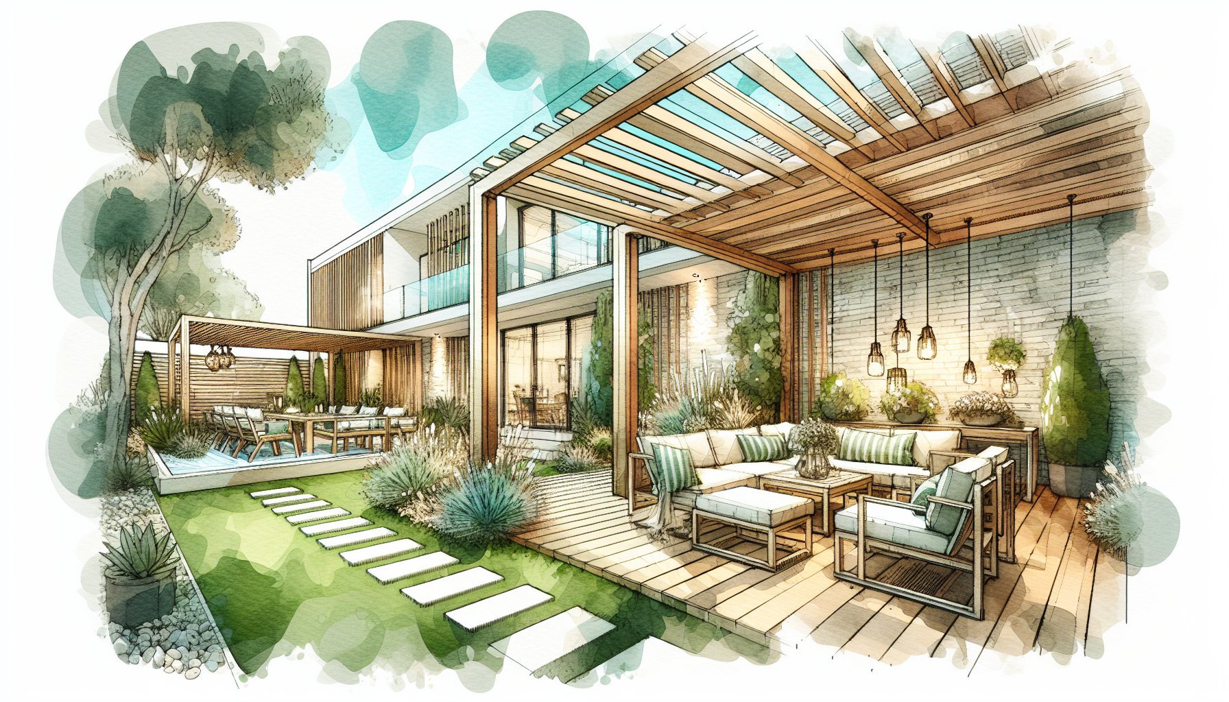 Luxurious patio materials for eco-friendly outdoor living spaces, enhancing your sustainable backyard oasis experience.