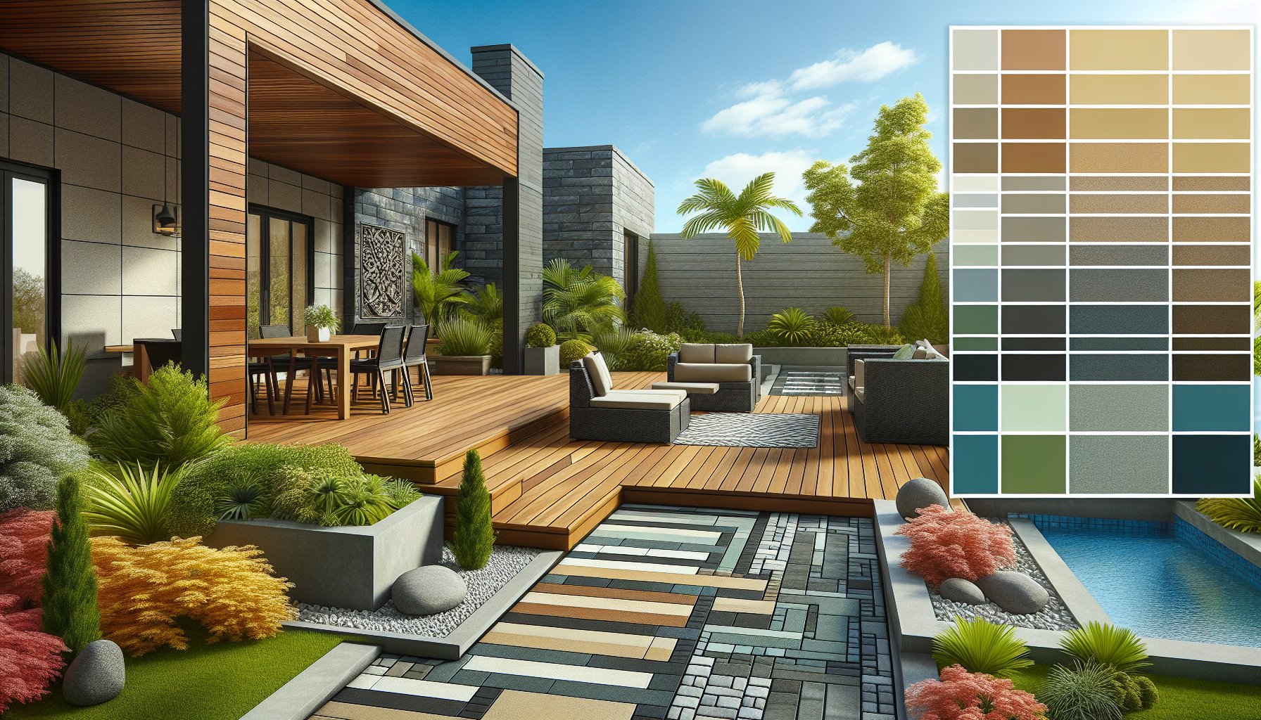 Five myths about patio materials debunked, covering composite decking, natural stone, and concrete pavers for outdoor living.