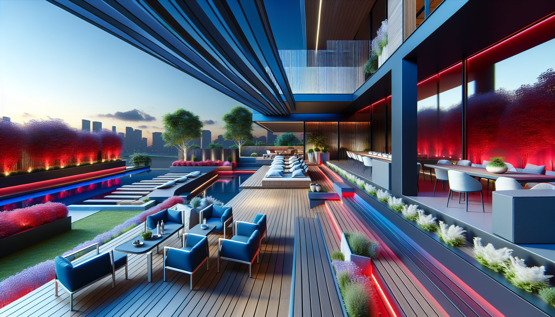 Luxurious deck designs for 2025 featuring built-in seating, outdoor kitchens, and innovative outdoor spaces.