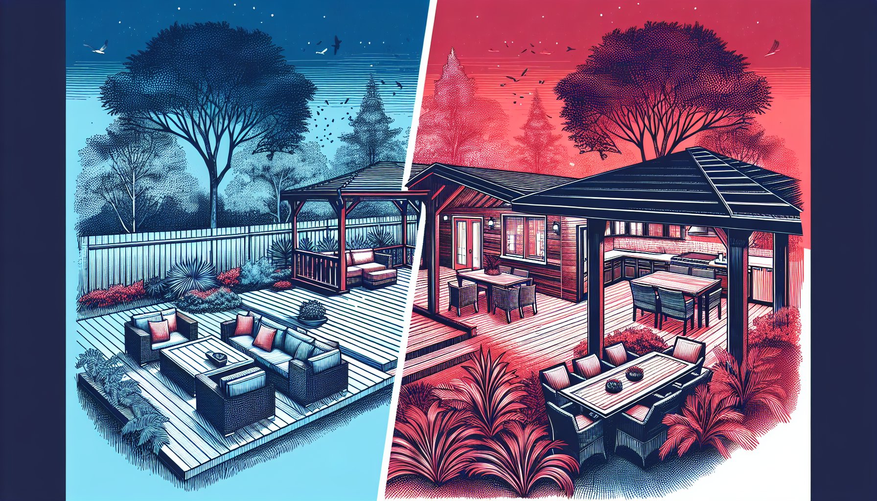 Luxury deck installation guide showcasing outdoor living design with composite decking and screen enclosures for backyard transformation.