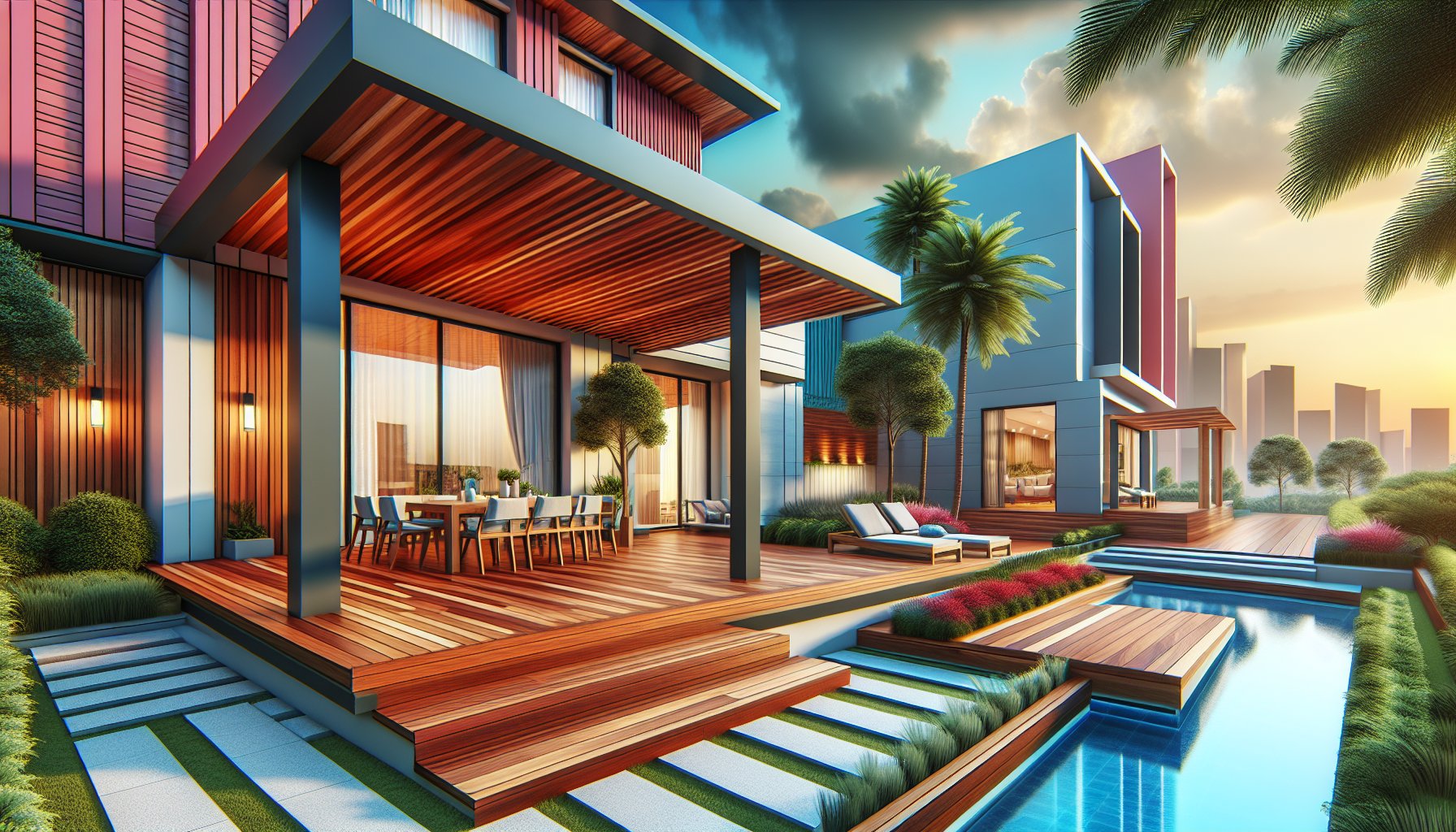 Beautiful wood decking enhances outdoor living spaces, boosts property value, and offers durable, custom design options.