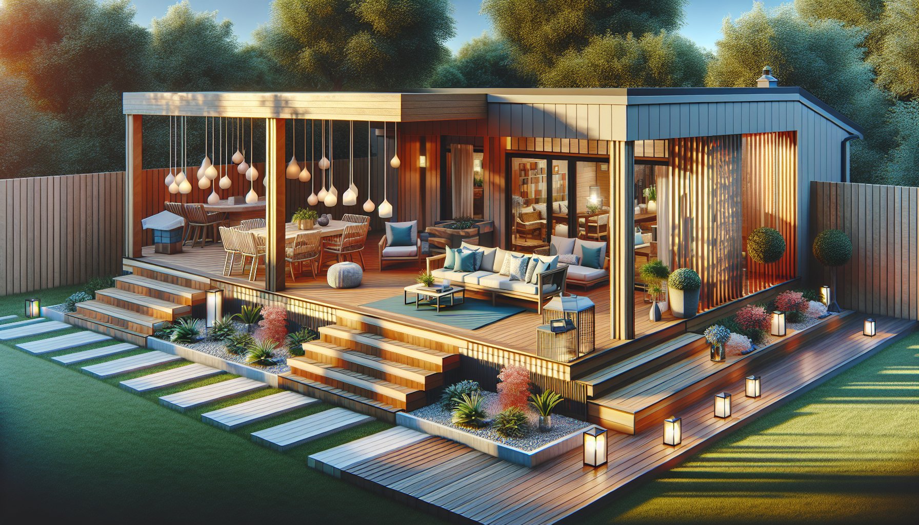 Custom decks enhance outdoor living spaces, transforming backyards with aesthetic appeal and added safety features.