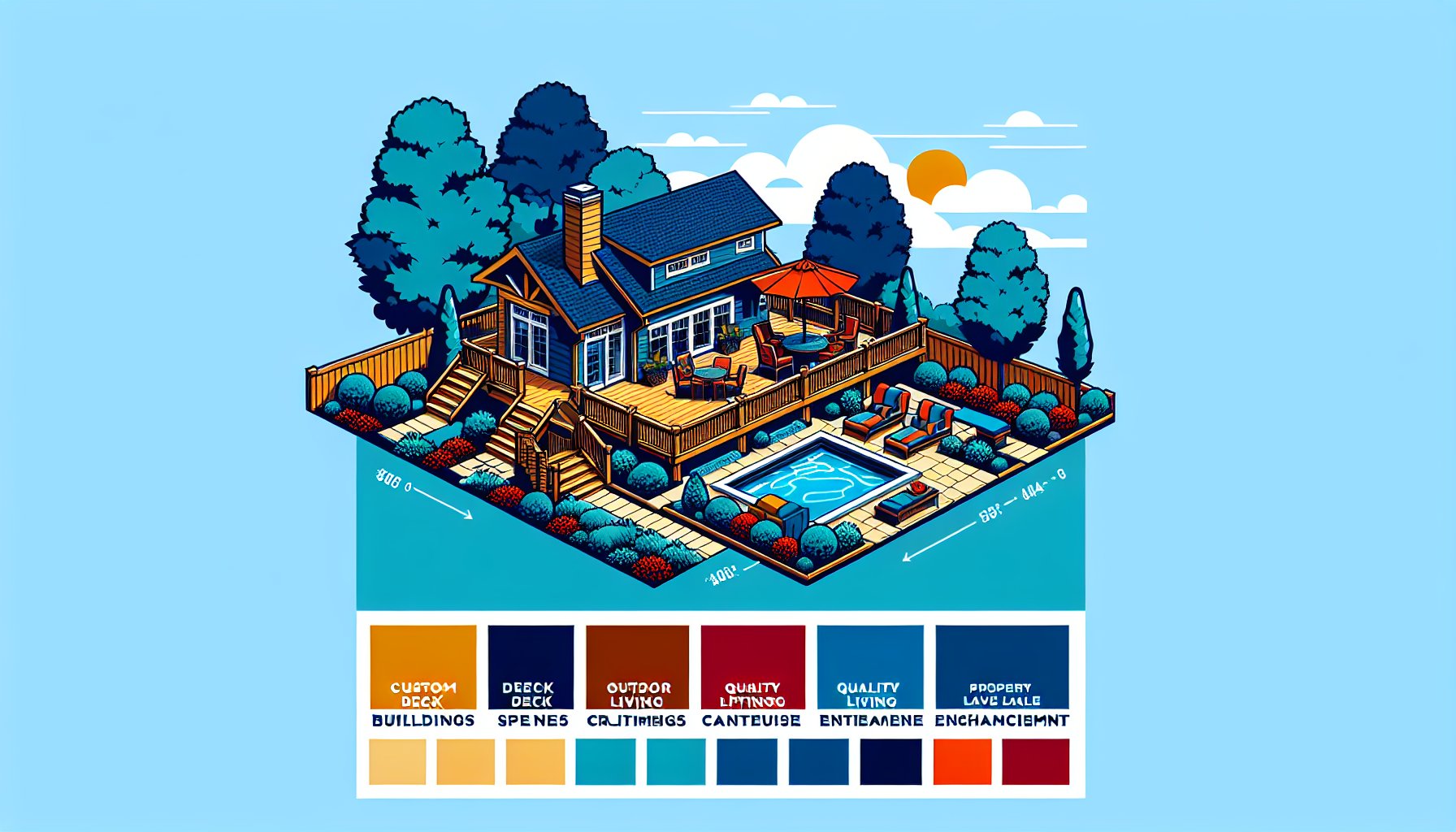 Custom deck building guide for homeowners in Central Iowa, enhancing outdoor living spaces with quality craftsmanship.