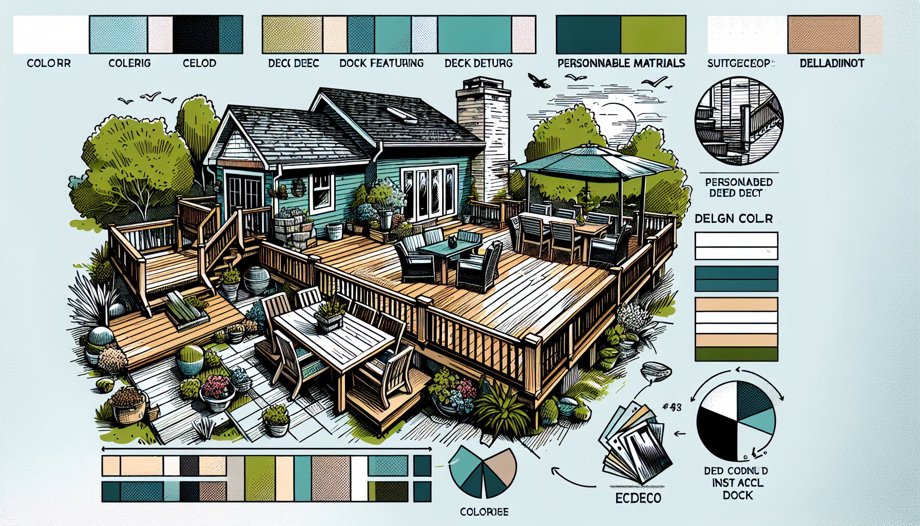 Eco-friendly deck design showcasing sustainable materials and innovative features for personalized outdoor spaces by Custom Decks of Iowa.