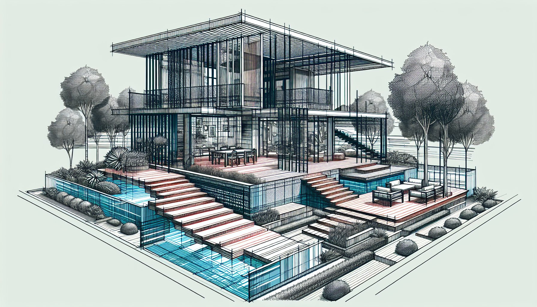 Custom deck design ideas for 2025 featuring sustainable materials, multi-level layouts, and outdoor living amenities.