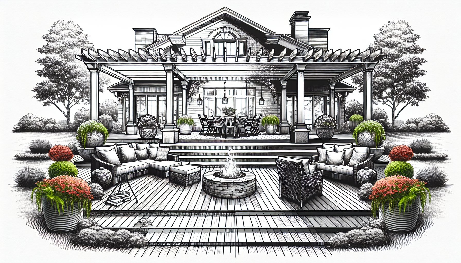 Seven unique custom deck designs for transforming outdoor spaces and enhancing backyard living.