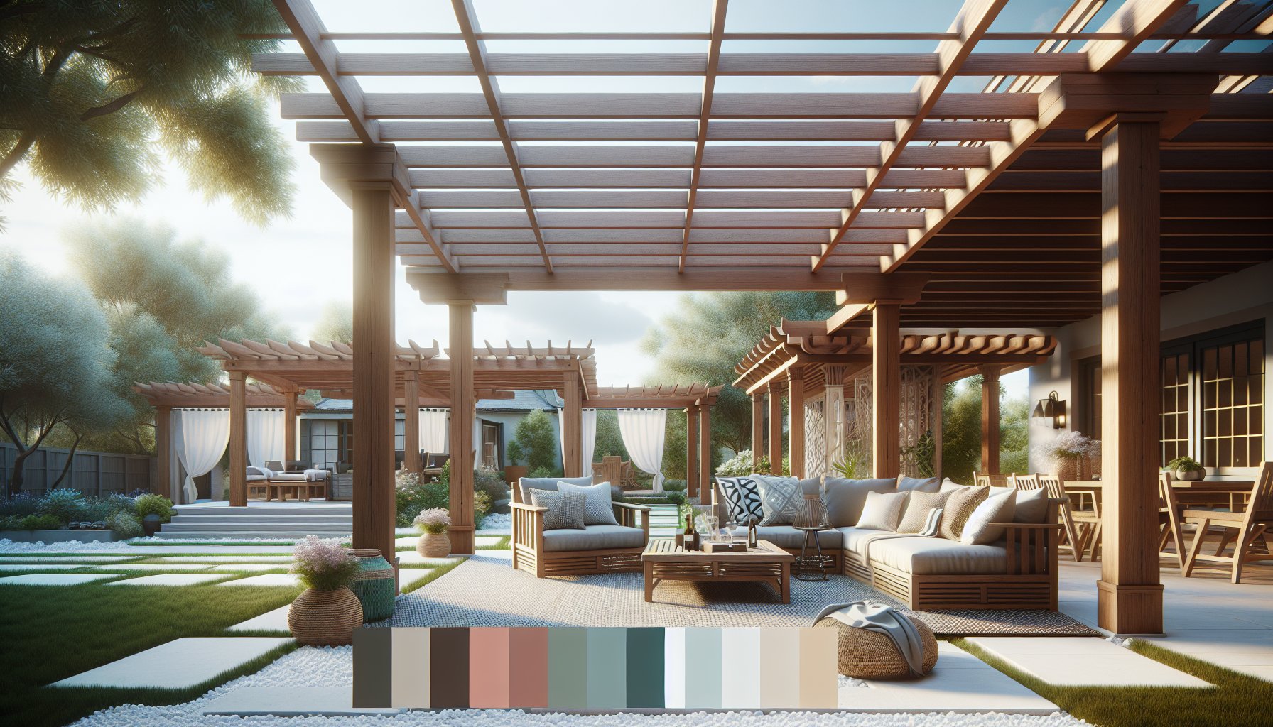 Exploring pergola materials for durable outdoor structures in North Carolina's climate, focusing on wooden options for outdoor living.