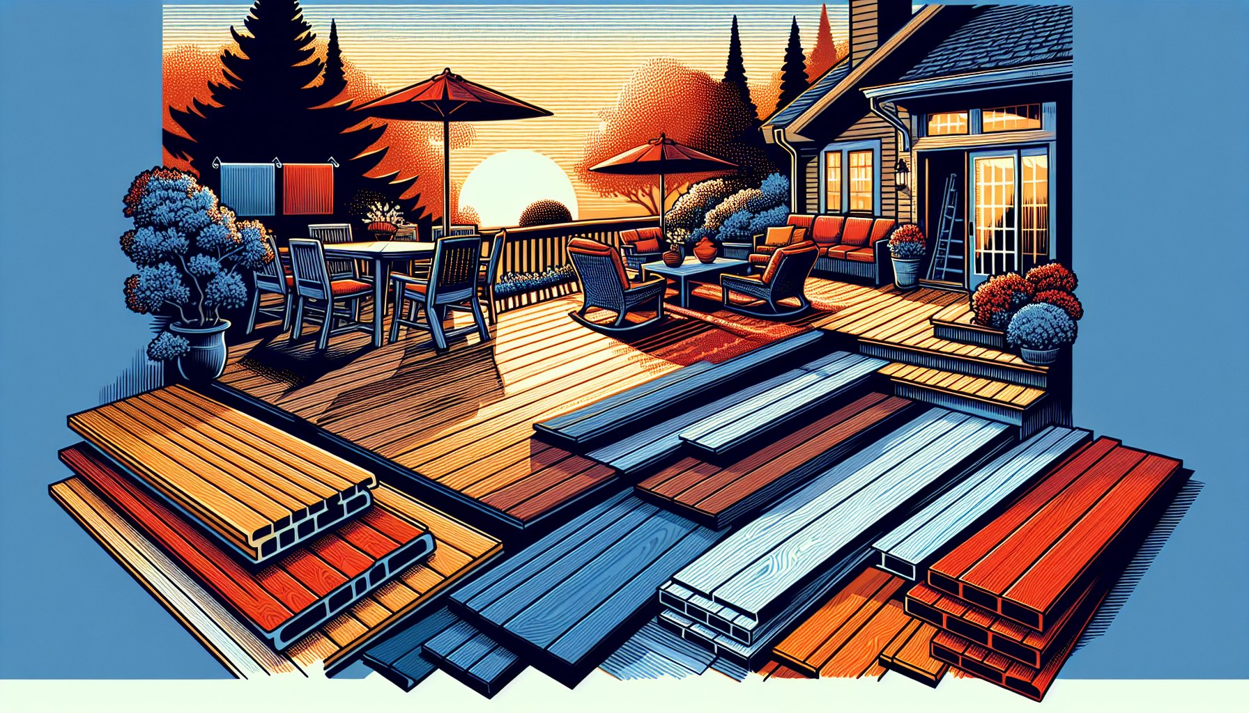 Six low-maintenance deck materials for busy homeowners: composite, PVC, and aluminum options for an outdoor sanctuary.