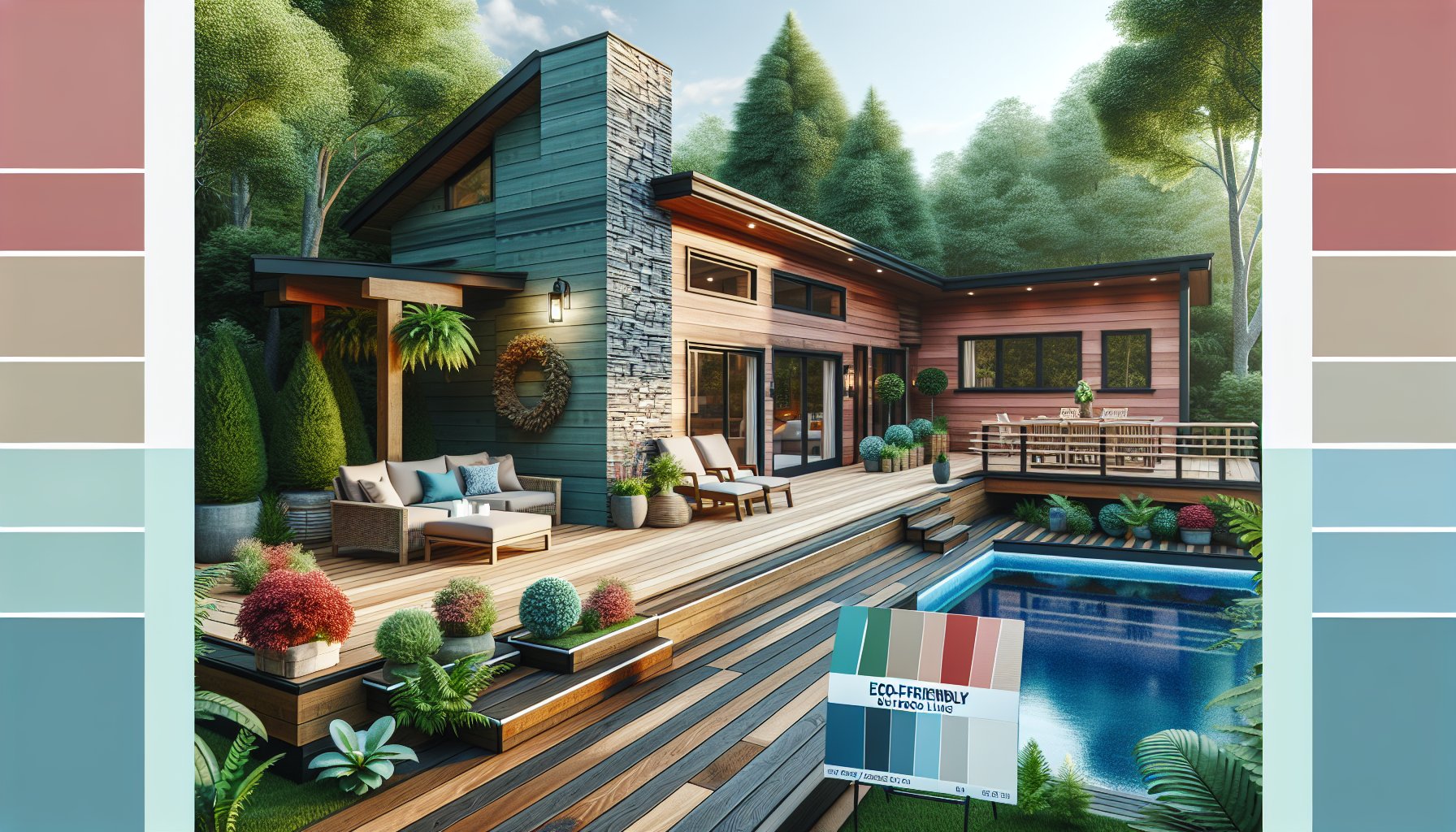 Guide to choosing sustainable deck materials like composite decking and reclaimed wood for eco-friendly outdoor living by Custom Decks LLC.