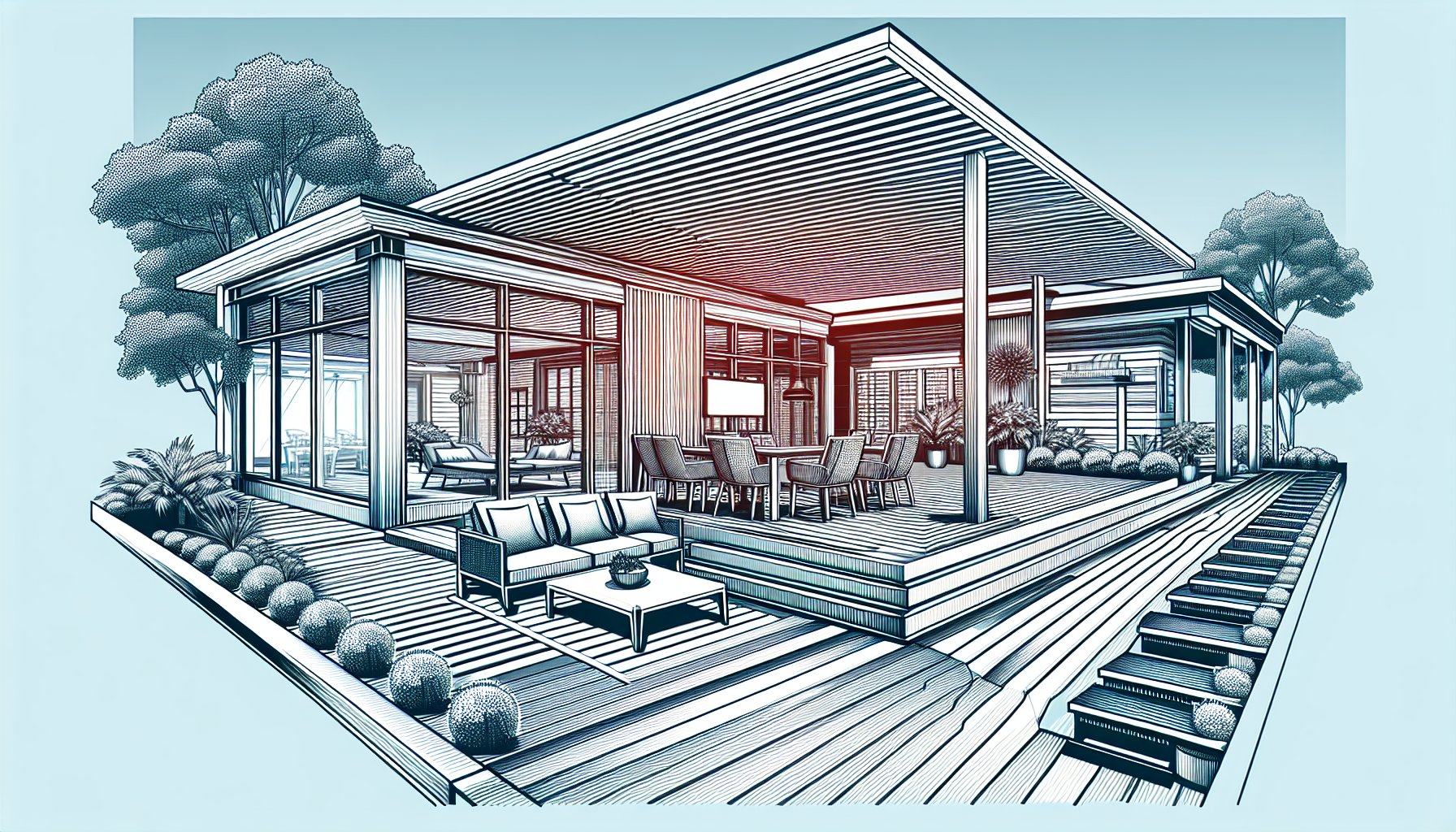 Guide to choosing sustainable deck materials for outdoor living in 2025, featuring composite decking by Custom Decks LLC.
