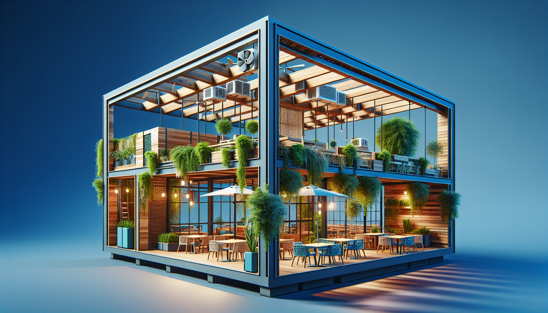 Eco-friendly pergola construction using sustainable materials like reclaimed wood for energy-efficient outdoor design by Custom Decks LLC.