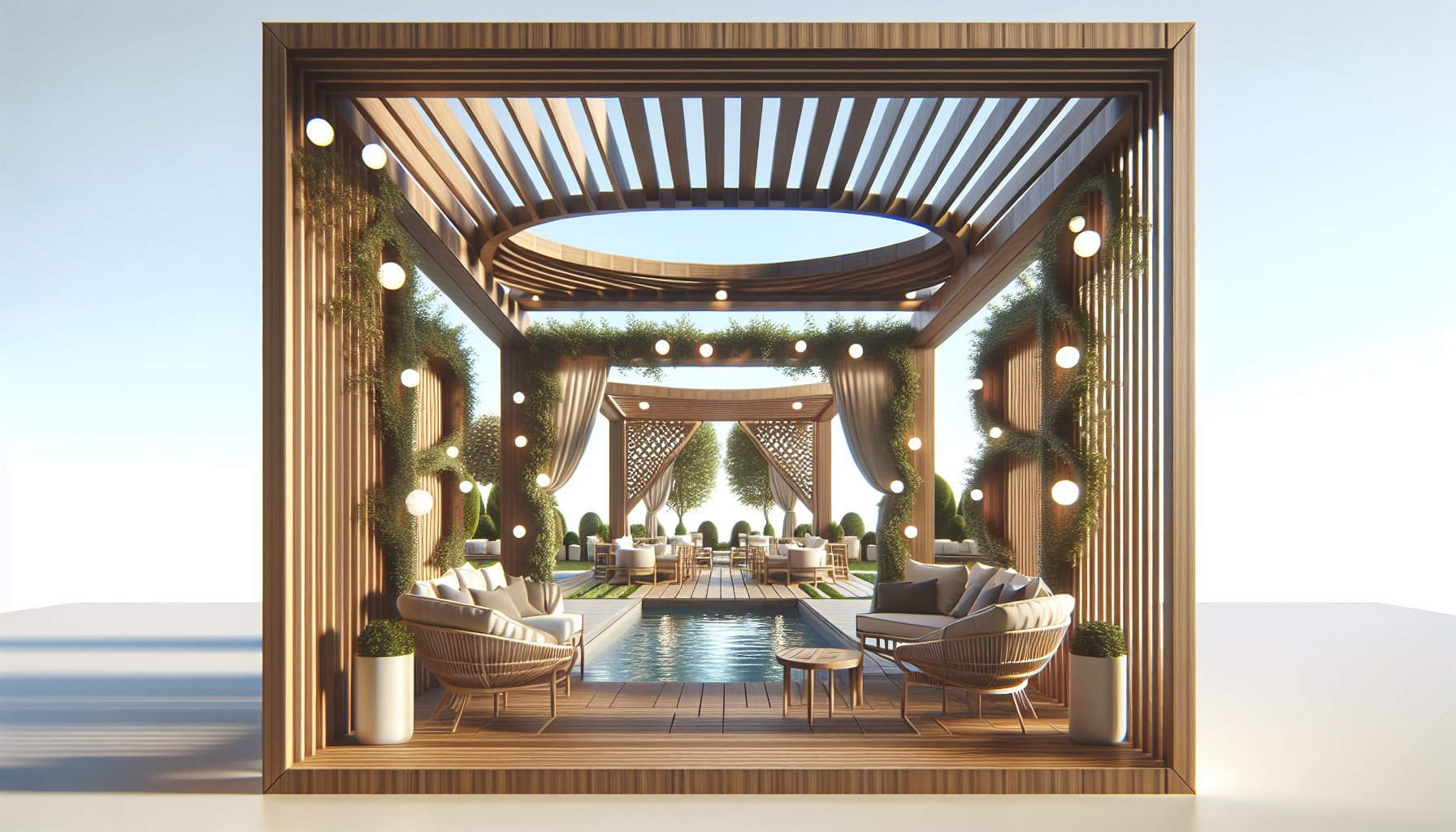 12 stunning pergola ideas for creating custom outdoor oases with multi-functional designs for year-round enjoyment.