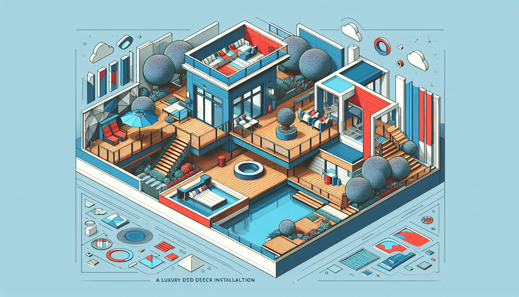 Luxury deck installation guide featuring custom designs, premium materials, and smart features for your outdoor sanctuary.