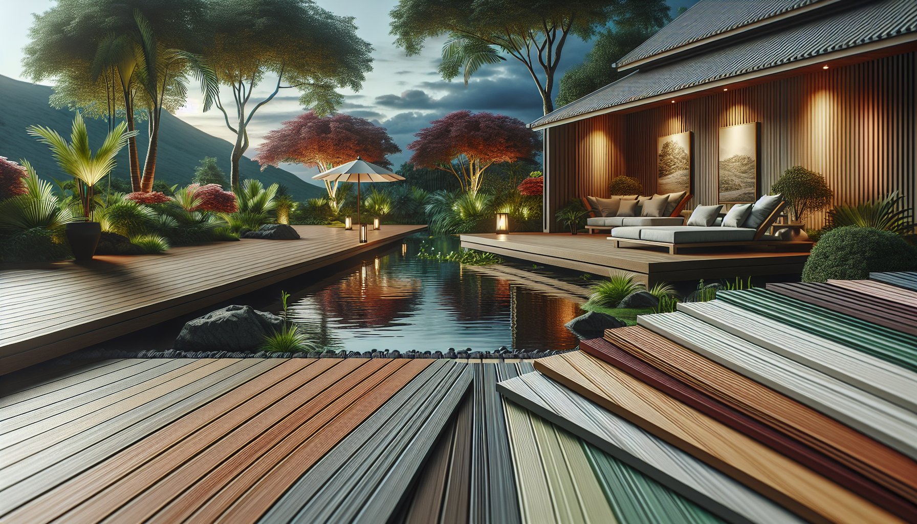 Comparison of wood decking and composite decking for creating an eco-friendly, low-maintenance outdoor sanctuary.