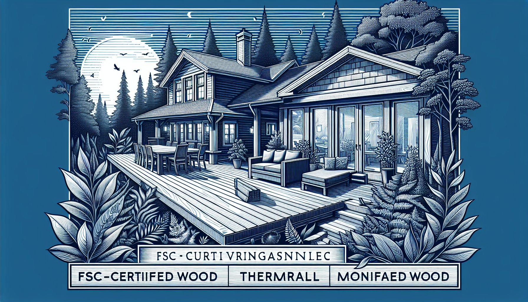 Eco-friendly decking options by Custom Decks LLC featuring FSC-certified and thermally modified sustainable wood materials.