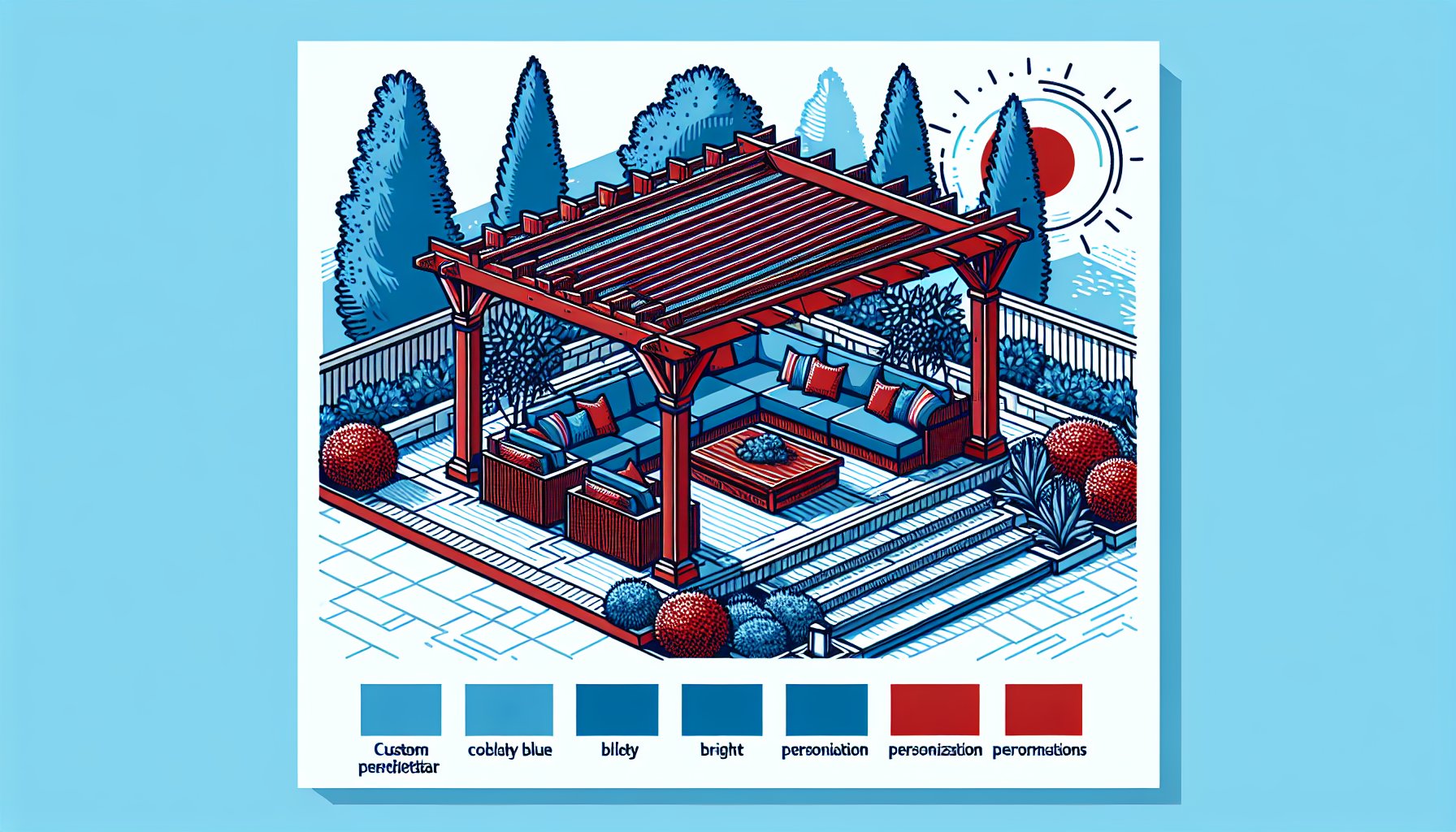 Guide to selecting custom pergola designs for outdoor living spaces, focusing on materials for your backyard sanctuary.