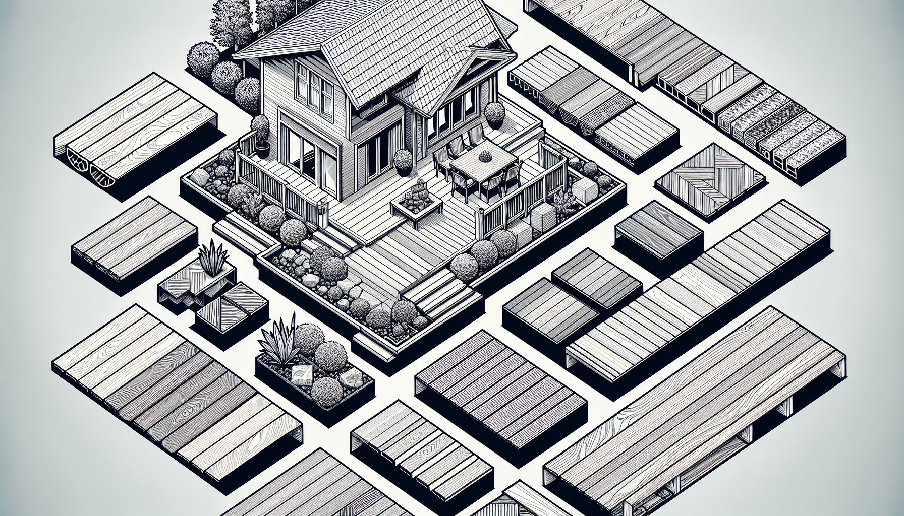 Durable deck materials for high-traffic areas: composite, hardwood, PVC, and eco-friendly options for lasting performance.