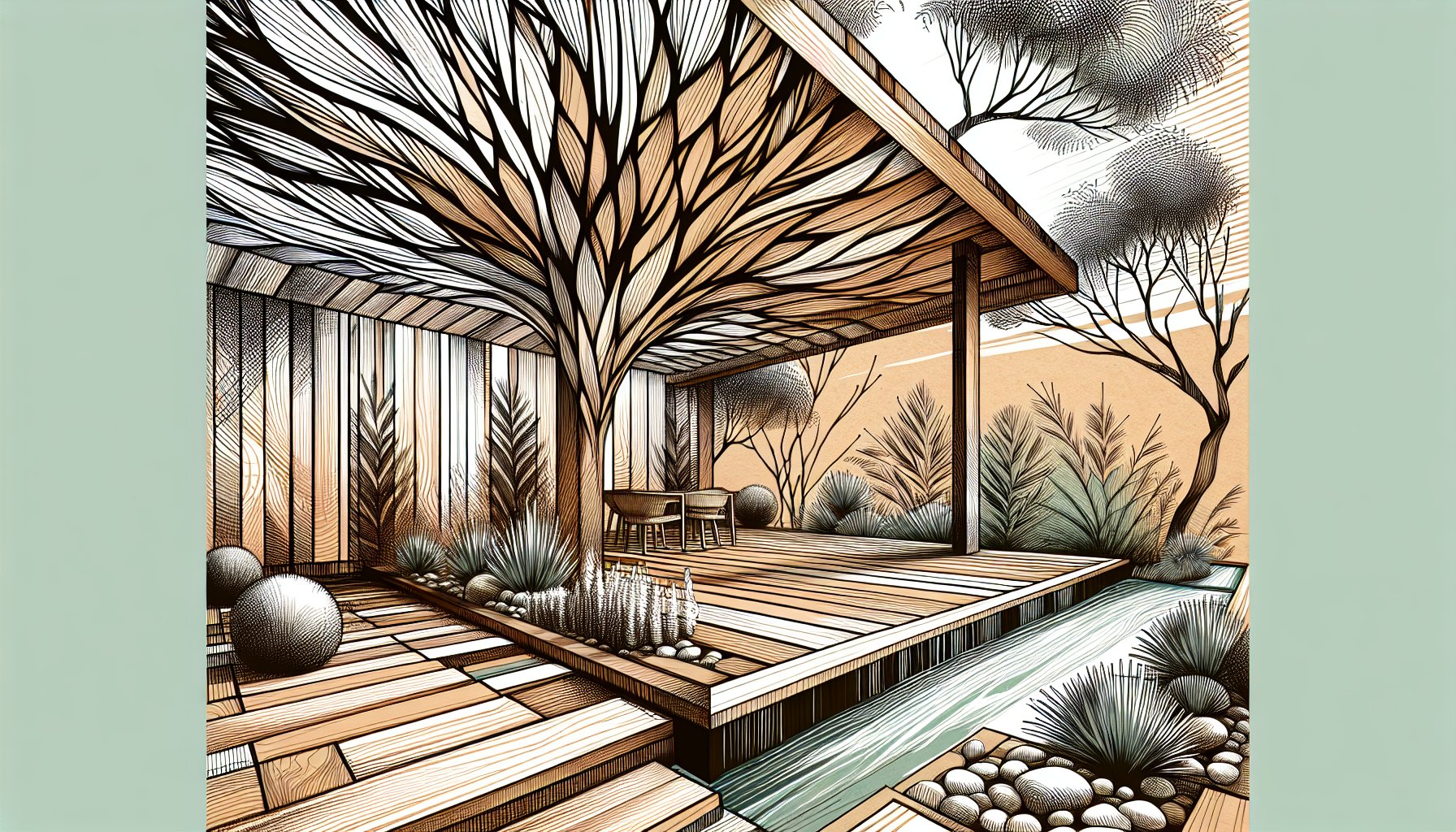 10 stunning wood decking ideas showcasing sustainable materials for transforming outdoor spaces with biophilic design by Custom Decks LLC.