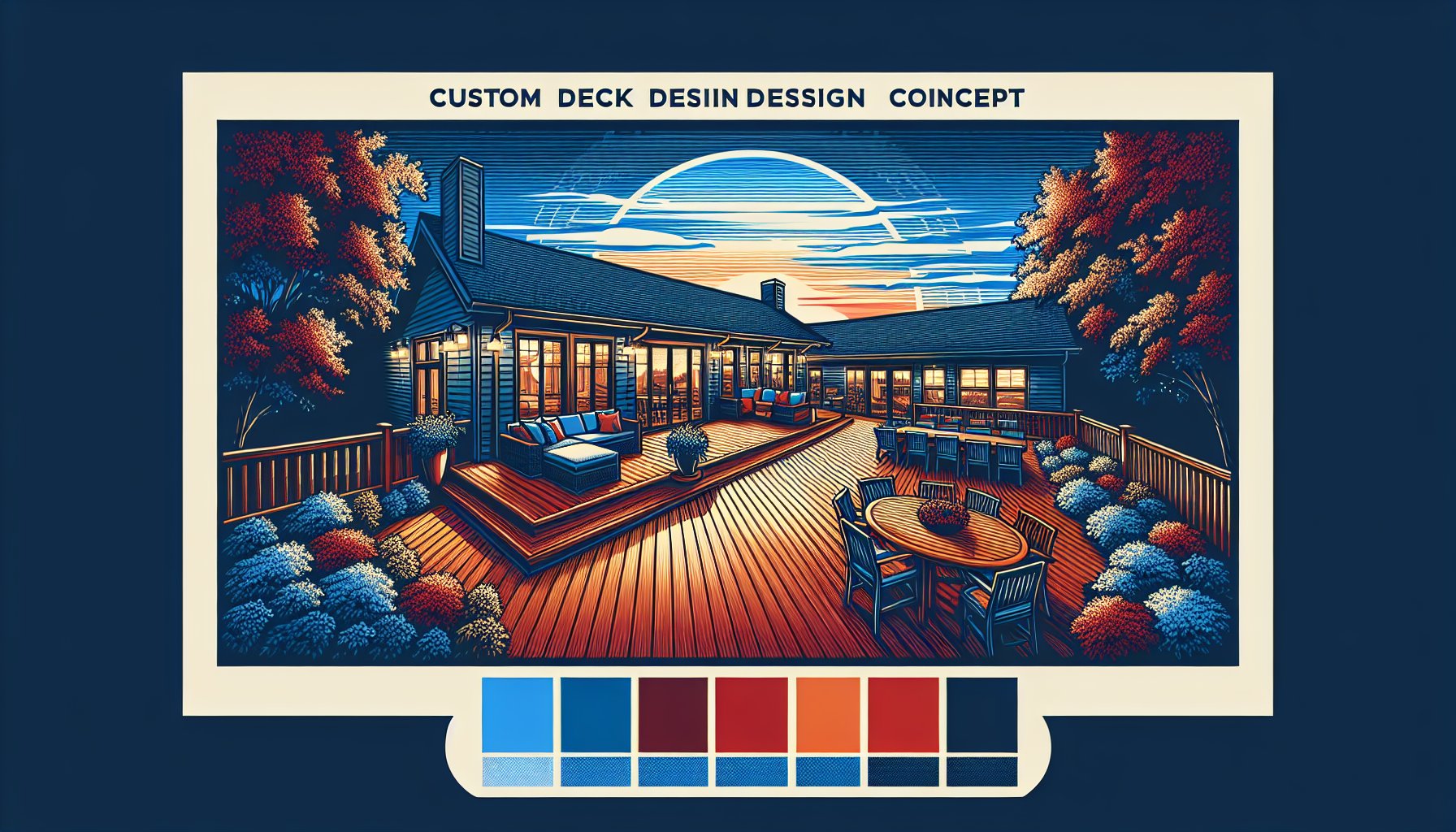 Custom deck design showcasing quality craftsmanship for a personalized outdoor sanctuary in Central Iowa.