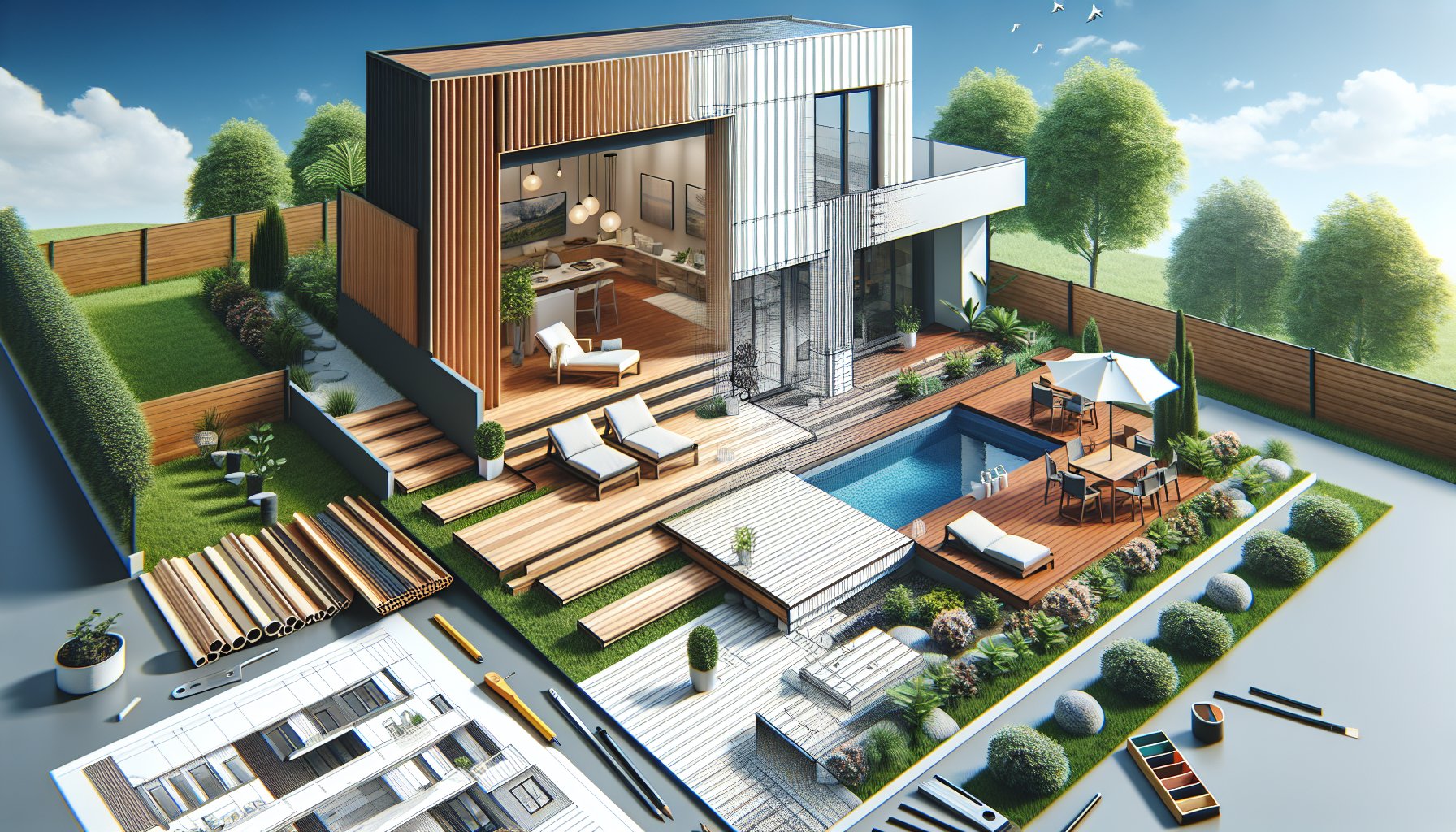 Guide to deck installation for transforming outdoor spaces with composite decking and custom features for seasonal living.