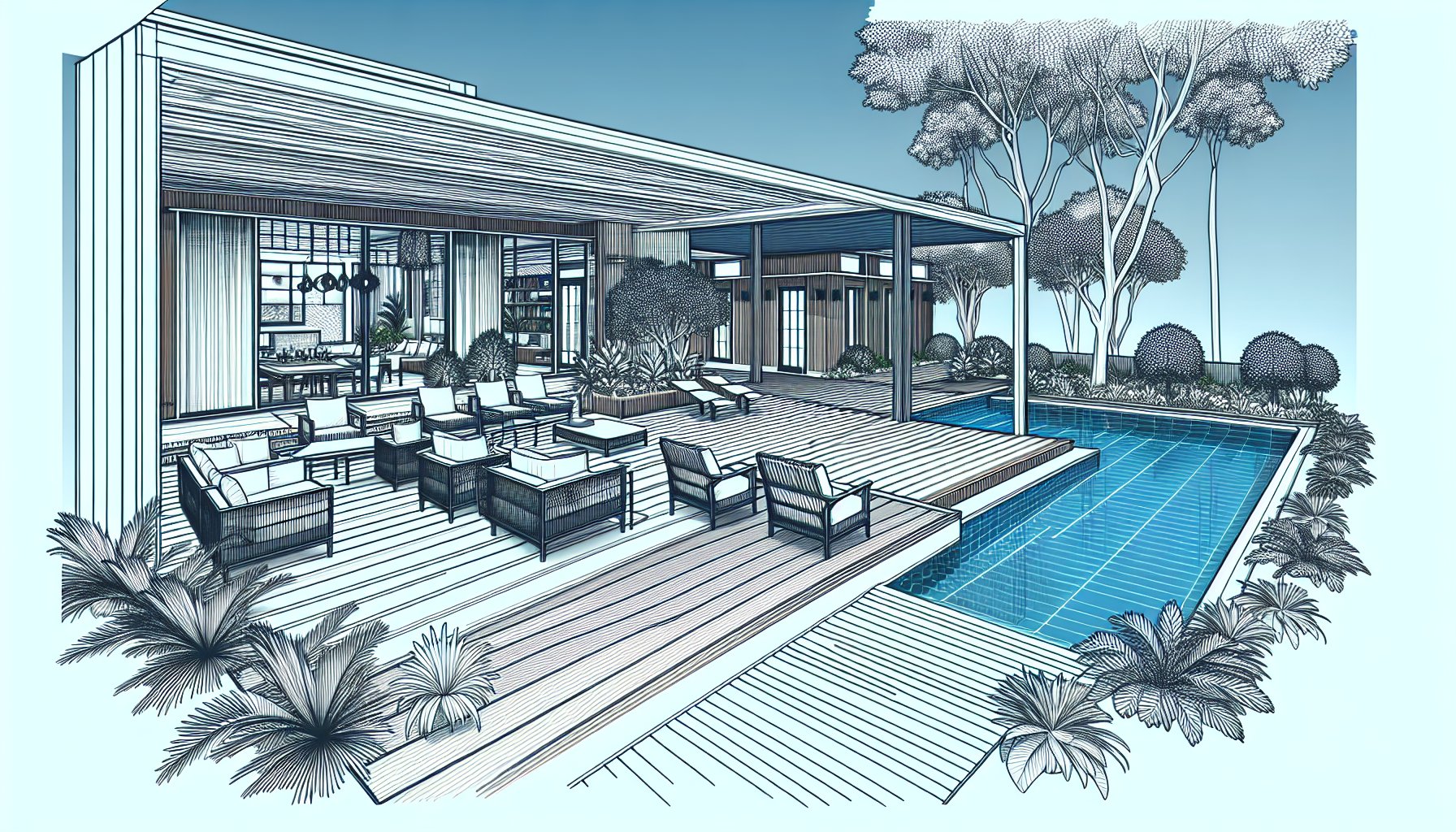 Luxury deck design trends for 2025: biophilic elements, sustainable materials, smart features, and customized outdoor spaces.