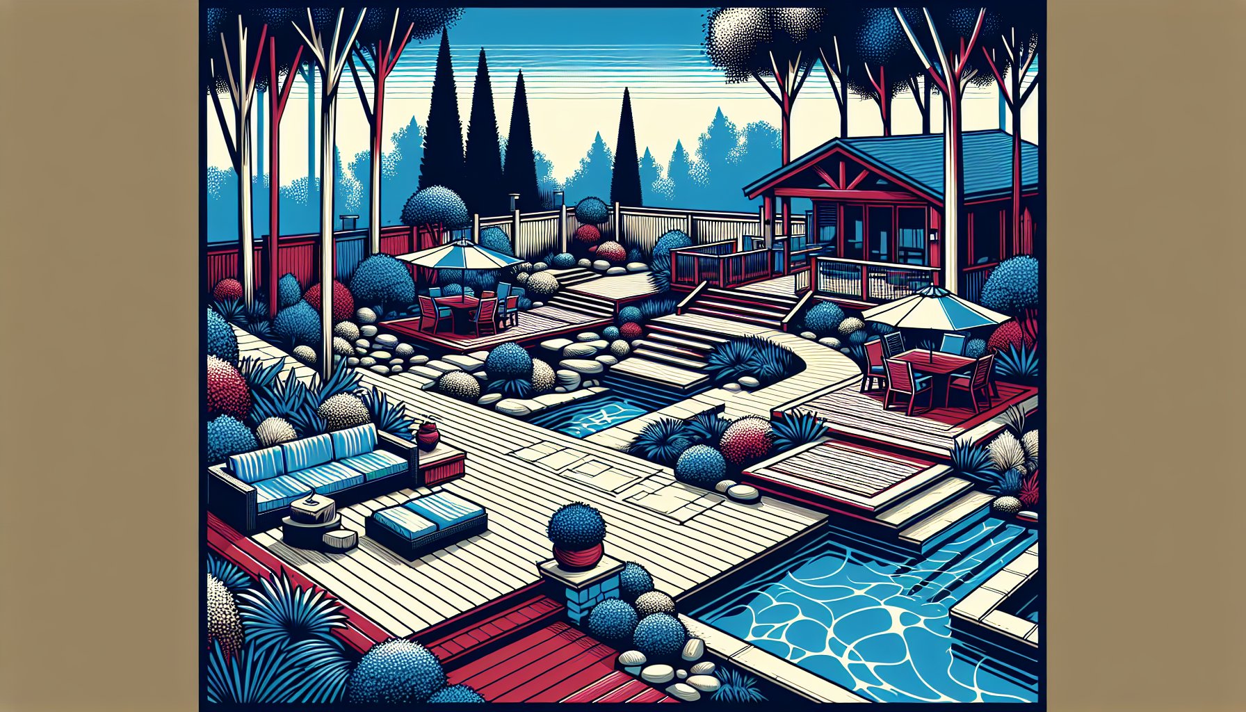 Comparison of custom and traditional decks for creating an outdoor oasis with sustainable materials and innovative deck design.