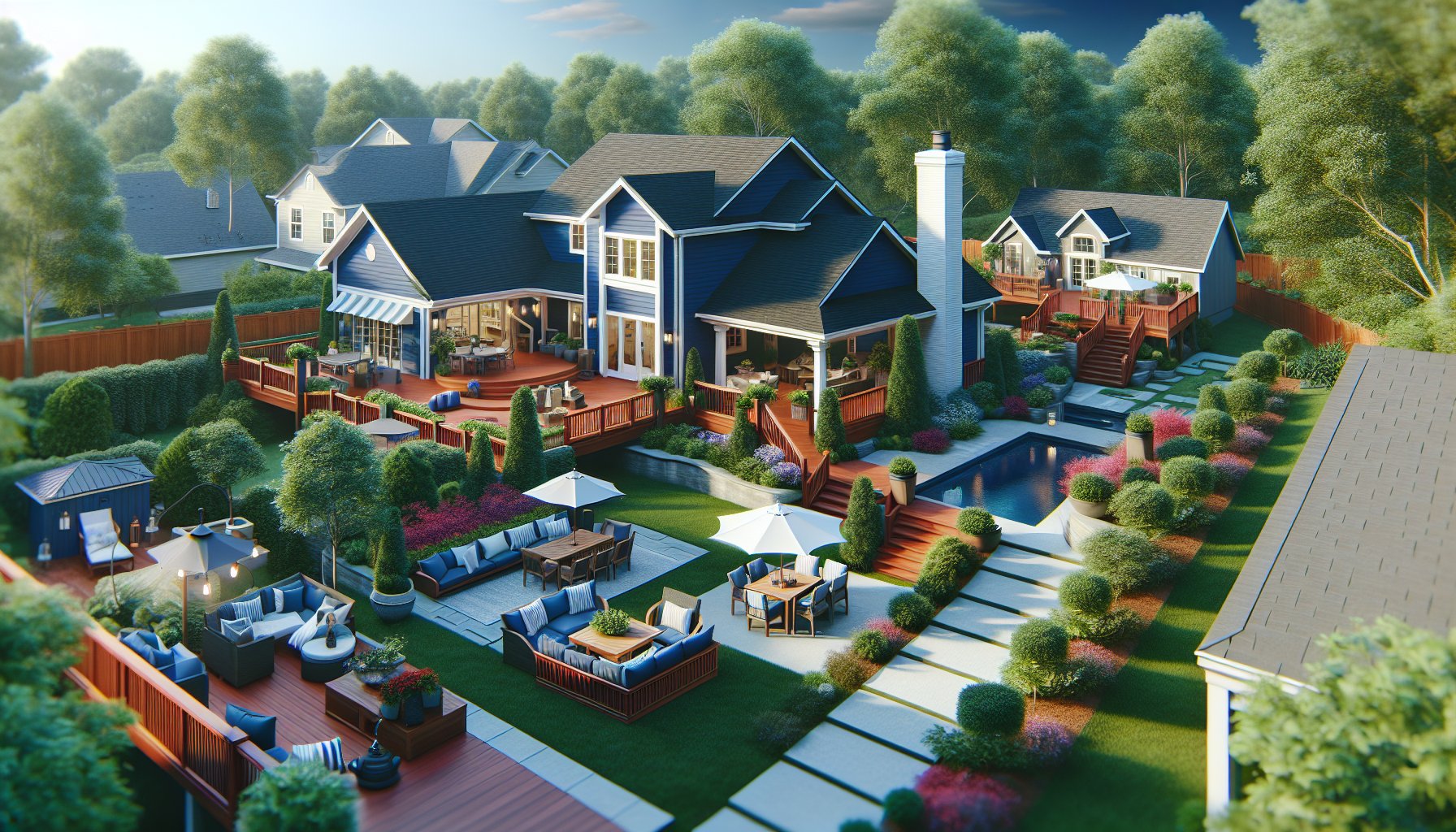 Custom decks and traditional patios compared for enhancing outdoor living, home value, and backyard design choices.